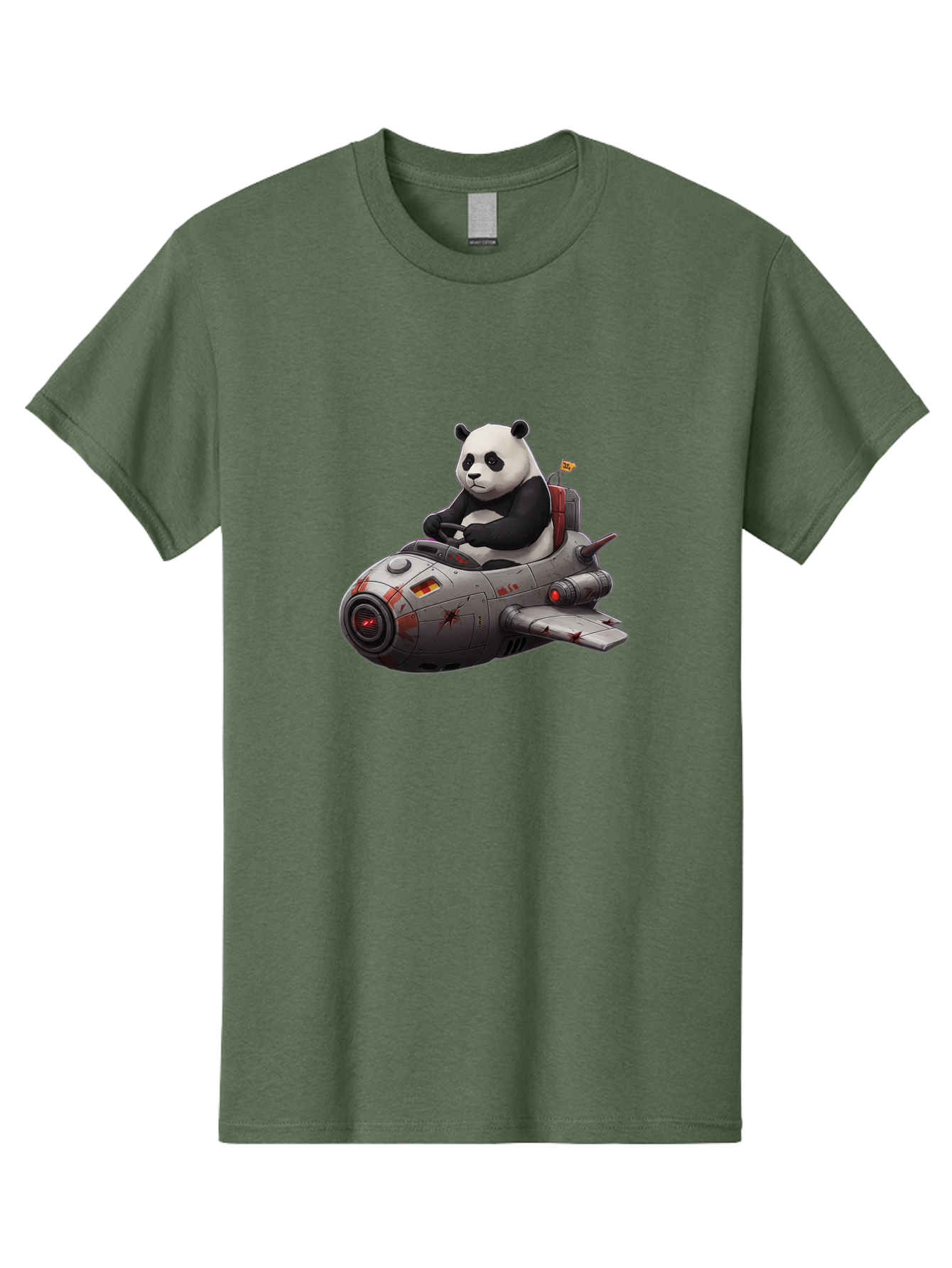 Panda-In-Spaceship-1 Men'S Graphic Tee, 100% Cotton, Comfortable Casual Summer Wear, Machine Washable, Vintage Camera, Old Camera, Antique Camera, Black Camera, Classic Photography, Photography Equipment, Nostalgic Device, Film Camera, Baf298