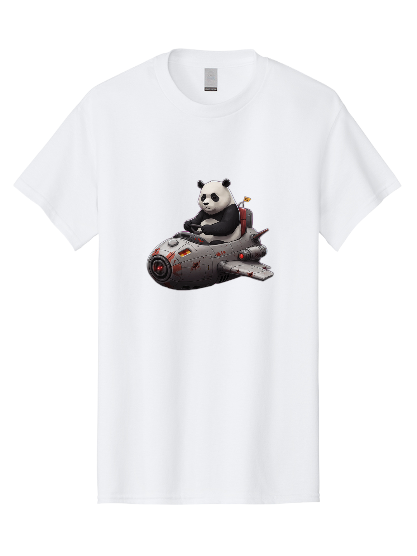 Panda-In-Spaceship-1 Men'S Graphic Tee, 100% Cotton, Comfortable Casual Summer Wear, Machine Washable, Vintage Camera, Old Camera, Antique Camera, Black Camera, Classic Photography, Photography Equipment, Nostalgic Device, Film Camera, Baf298