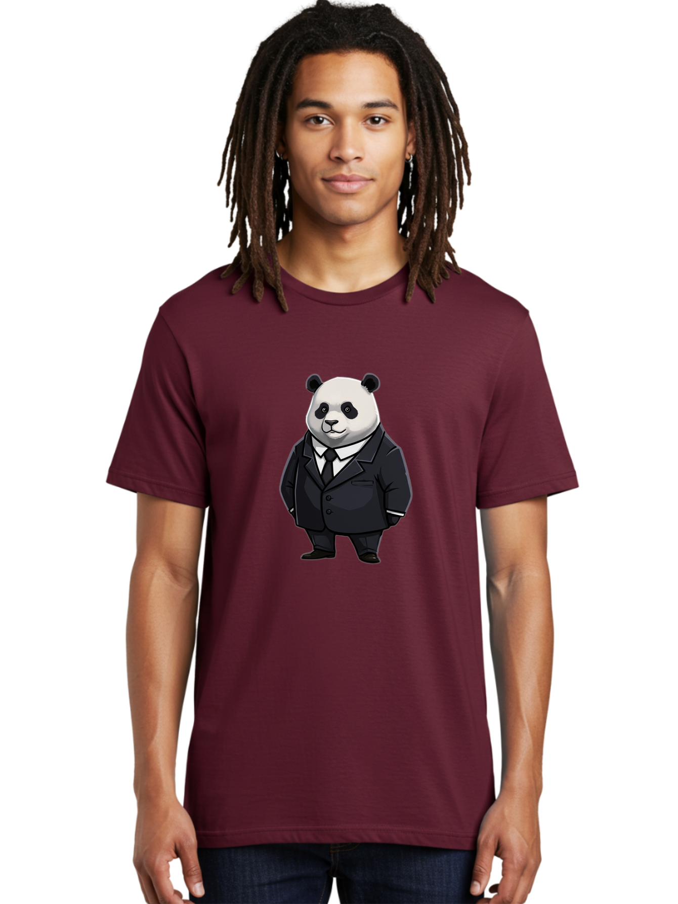 Panda-In-Suit Men'S Graphic Tee, 100% Cotton, Comfortable Casual Summer Wear, Machine Washable, Vintage Camera, Old Camera, Antique Camera, Black Camera, Classic Photography, Photography Equipment, Nostalgic Device, Film Camera, Camera Art Baf300