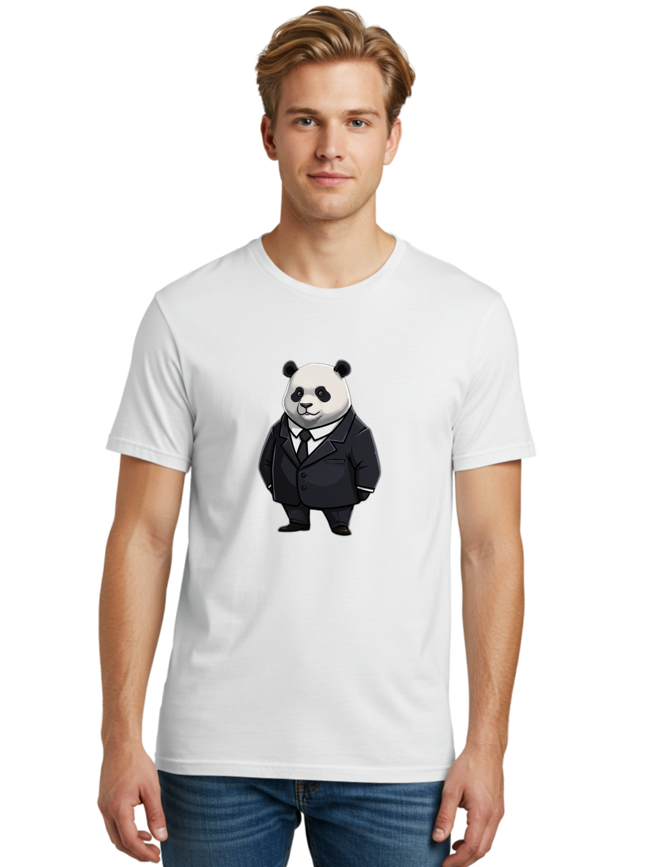 Panda-In-Suit Men'S Graphic Tee, 100% Cotton, Comfortable Casual Summer Wear, Machine Washable, Vintage Camera, Old Camera, Antique Camera, Black Camera, Classic Photography, Photography Equipment, Nostalgic Device, Film Camera, Camera Art Baf300
