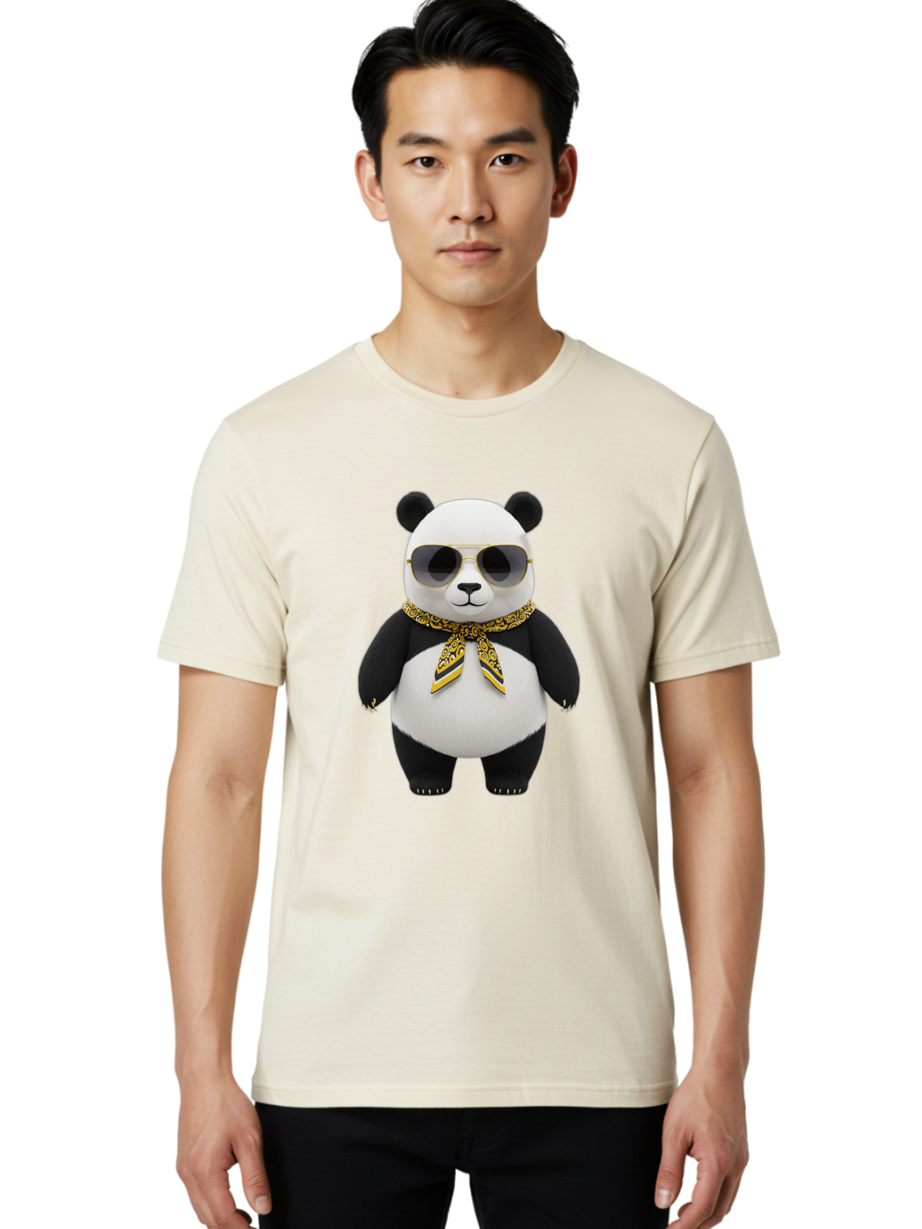 Panda-In-Sunglasses Men'S Graphic Tee, 100% Cotton, Comfortable Casual Summer Wear, Machine Washable, Vintage Camera, Old Camera, Antique Camera, Black Camera, Classic Photography, Photography Equipment, Nostalgic Device, Film Camera, Baf301
