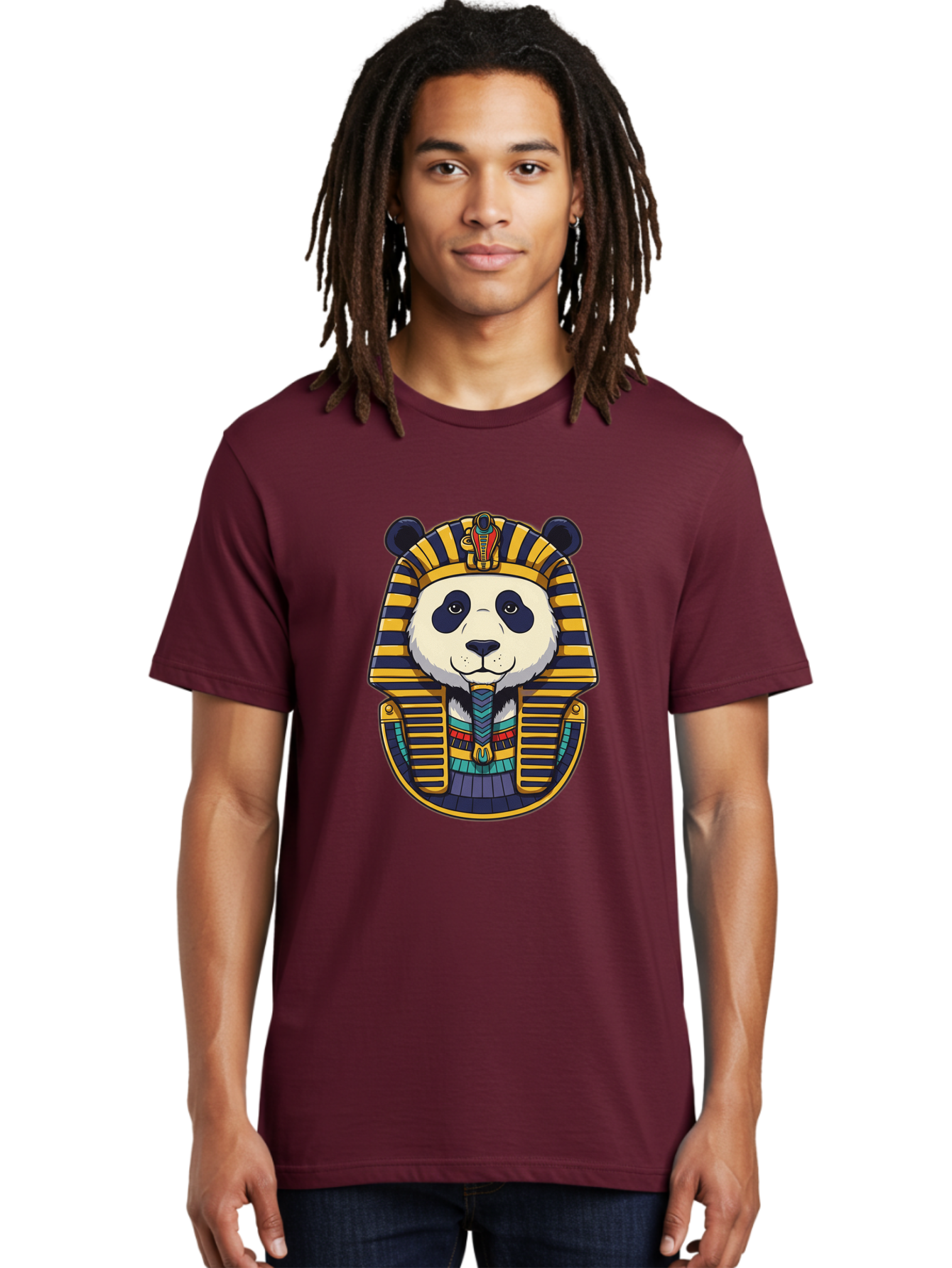 Panda-Pharaoh-1 Men'S Graphic Tee, 100% Cotton, Comfortable Casual Summer Wear, Machine Washable, Vintage Camera, Old Camera, Antique Camera, Black Camera, Classic Photography, Photography Equipment, Nostalgic Device, Film Camera, Camera Art Baf303