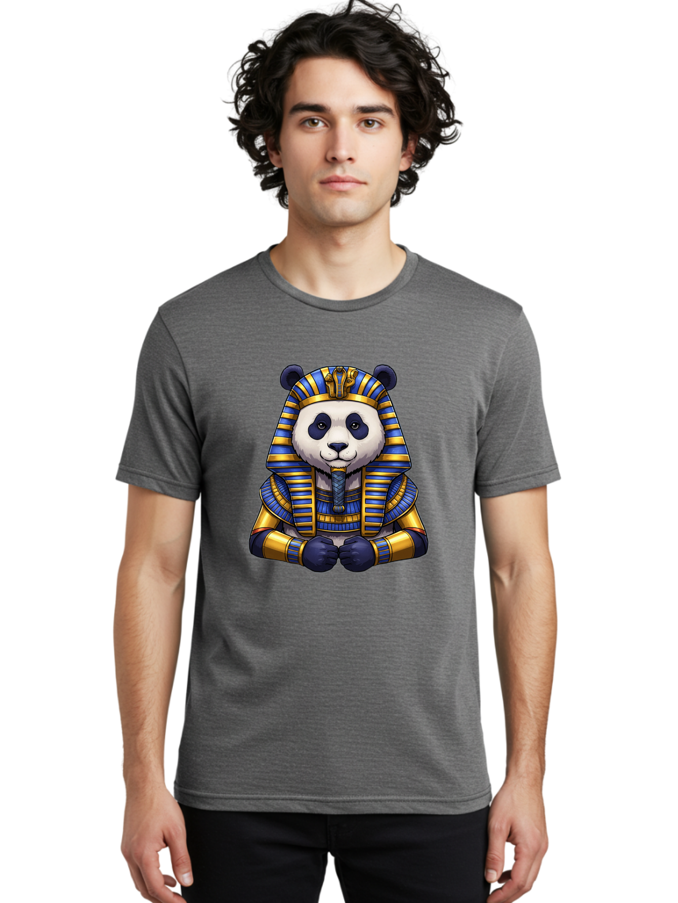 Panda-Pharaoh-3 Men'S Graphic Tee, 100% Cotton, Comfortable Casual Summer Wear, Machine Washable, Vintage Camera, Old Camera, Antique Camera, Black Camera, Classic Photography, Photography Equipment, Nostalgic Device, Film Camera, Camera Art Baf305
