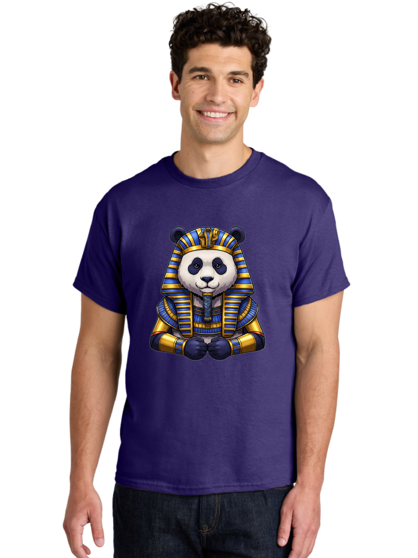 Panda-Pharaoh-3 Men'S Graphic Tee, 100% Cotton, Comfortable Casual Summer Wear, Machine Washable, Vintage Camera, Old Camera, Antique Camera, Black Camera, Classic Photography, Photography Equipment, Nostalgic Device, Film Camera, Camera Art Baf305