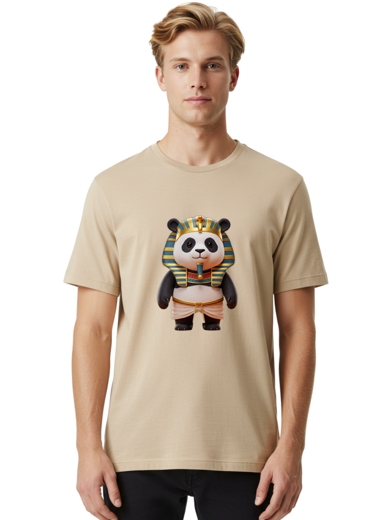 Panda-Pharaoh-4 Men'S Graphic Tee, 100% Cotton, Comfortable Casual Summer Wear, Machine Washable, Vintage Camera, Old Camera, Antique Camera, Black Camera, Classic Photography, Photography Equipment, Nostalgic Device, Film Camera, Camera Art Baf306