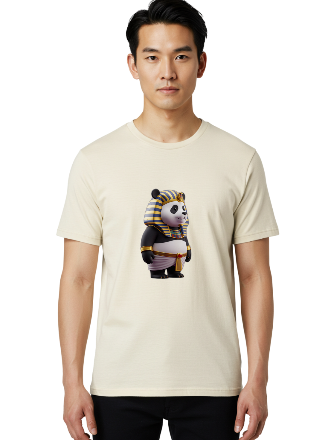 Panda-Pharaoh-5 Men'S Graphic Tee, 100% Cotton, Comfortable Casual Summer Wear, Machine Washable, Vintage Camera, Old Camera, Antique Camera, Black Camera, Classic Photography, Photography Equipment, Nostalgic Device, Film Camera, Camera Art Baf307