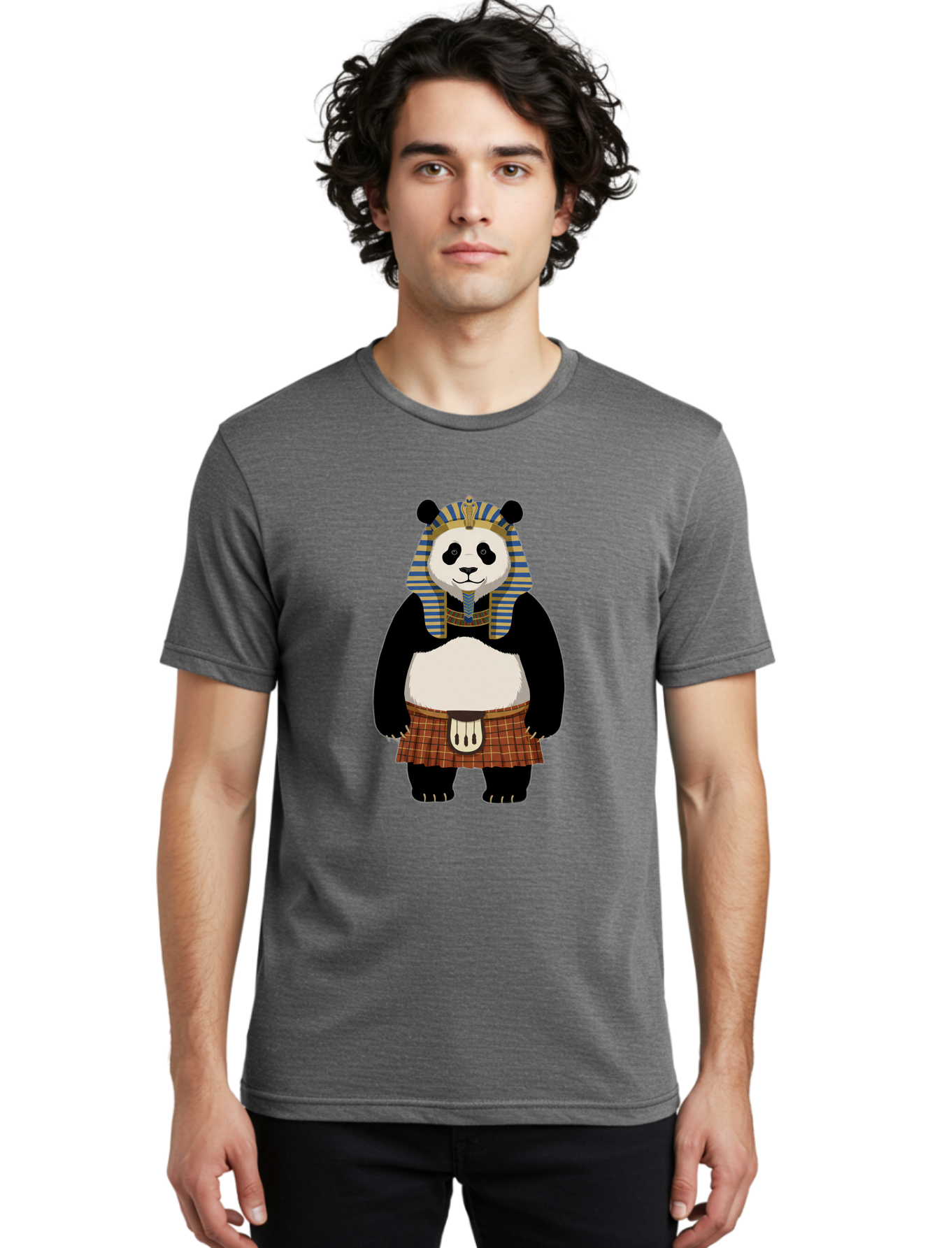 Panda-Pharaoh-7 Men'S Graphic Tee, 100% Cotton, Comfortable Casual Summer Wear, Machine Washable, Vintage Camera, Old Camera, Antique Camera, Black Camera, Classic Photography, Photography Equipment, Nostalgic Device, Film Camera, Camera Art Baf309