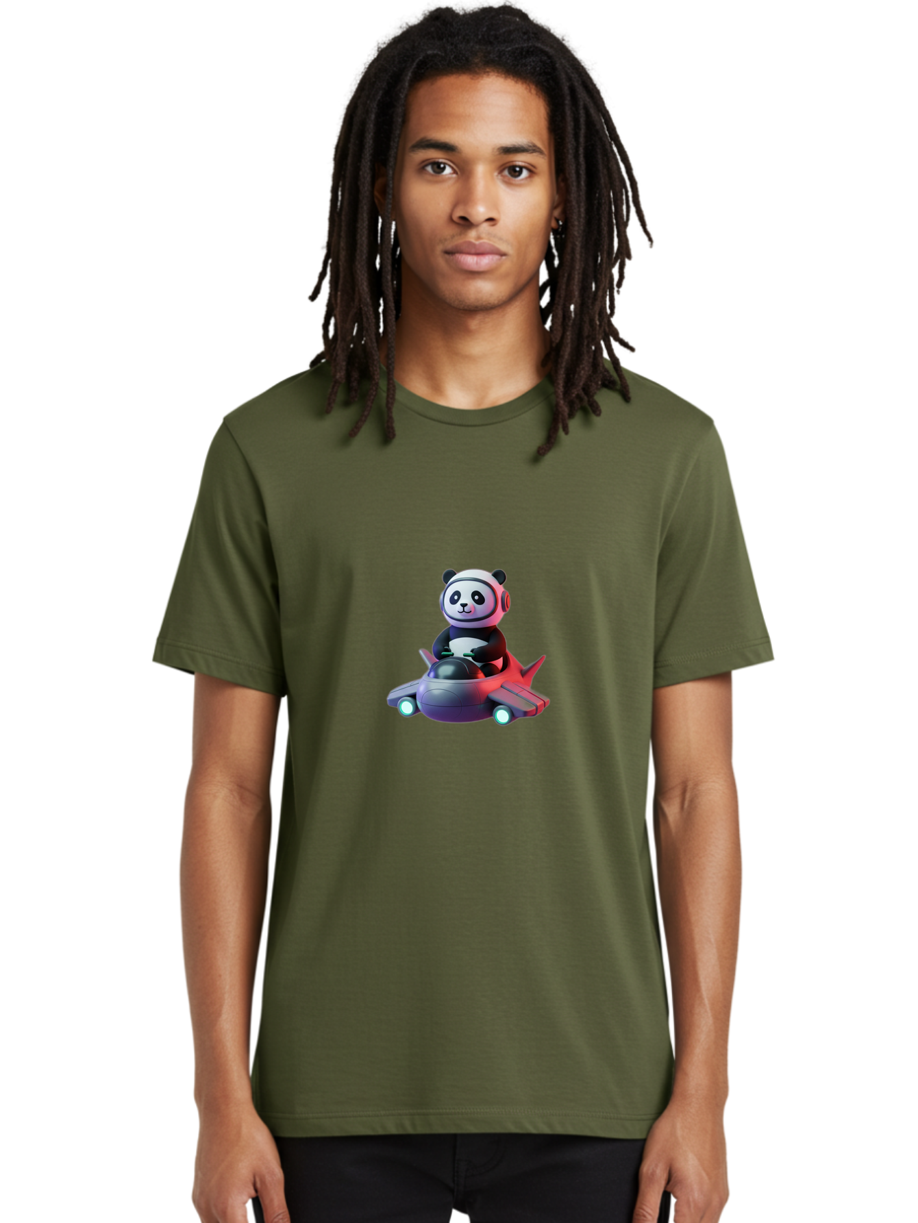 Panda-Pilot-2 Men'S Graphic Tee, 100% Cotton, Comfortable Casual Summer Wear, Machine Washable, Vintage Camera, Old Camera, Antique Camera, Black Camera, Classic Photography, Photography Equipment, Nostalgic Device, Film Camera, Camera Art Baf313