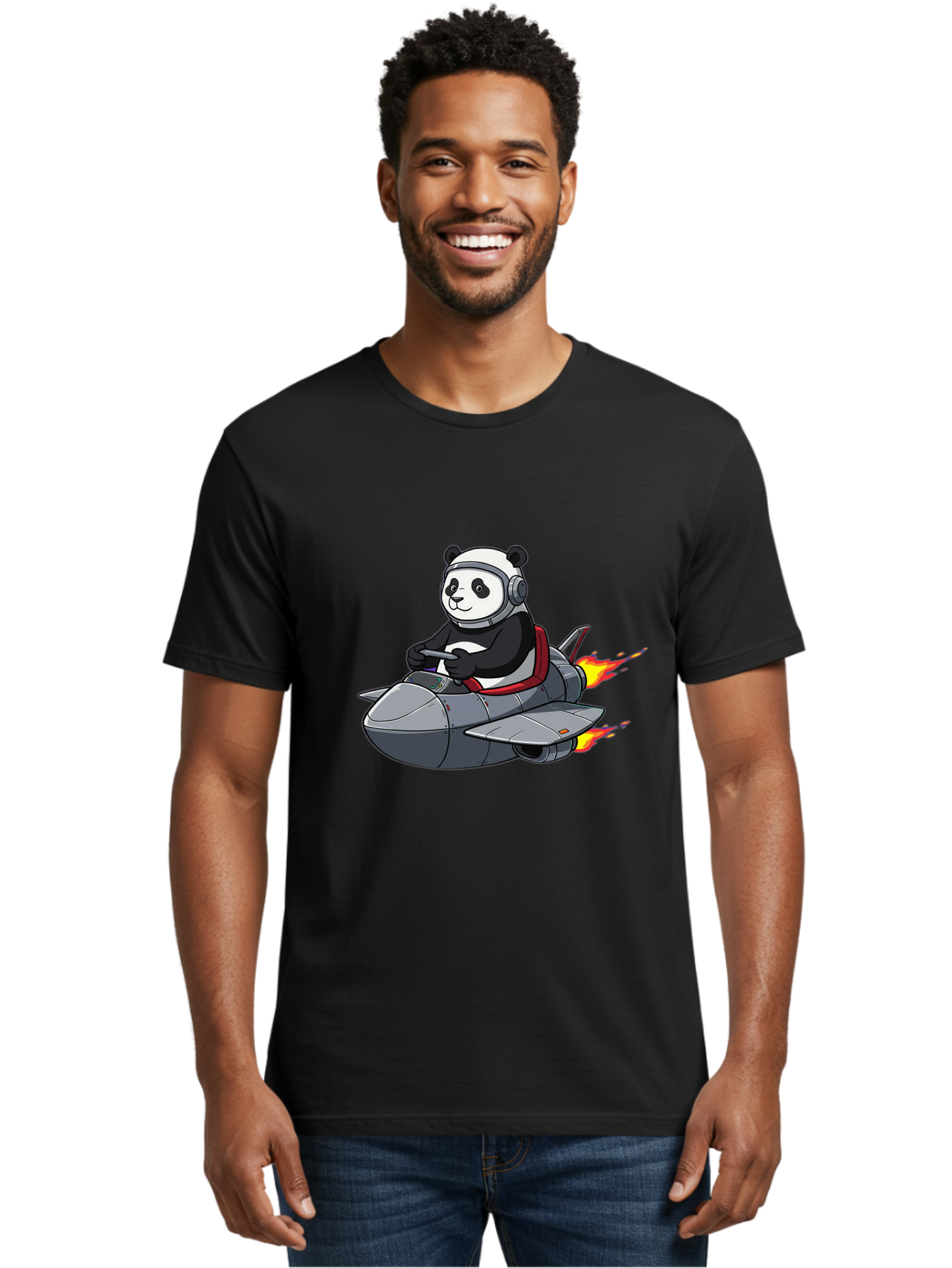 Panda-Pilot-3 Men'S Graphic Tee, 100% Cotton, Comfortable Casual Summer Wear, Machine Washable, Vintage Camera, Old Camera, Antique Camera, Black Camera, Classic Photography, Photography Equipment, Nostalgic Device, Film Camera, Camera Art Baf314