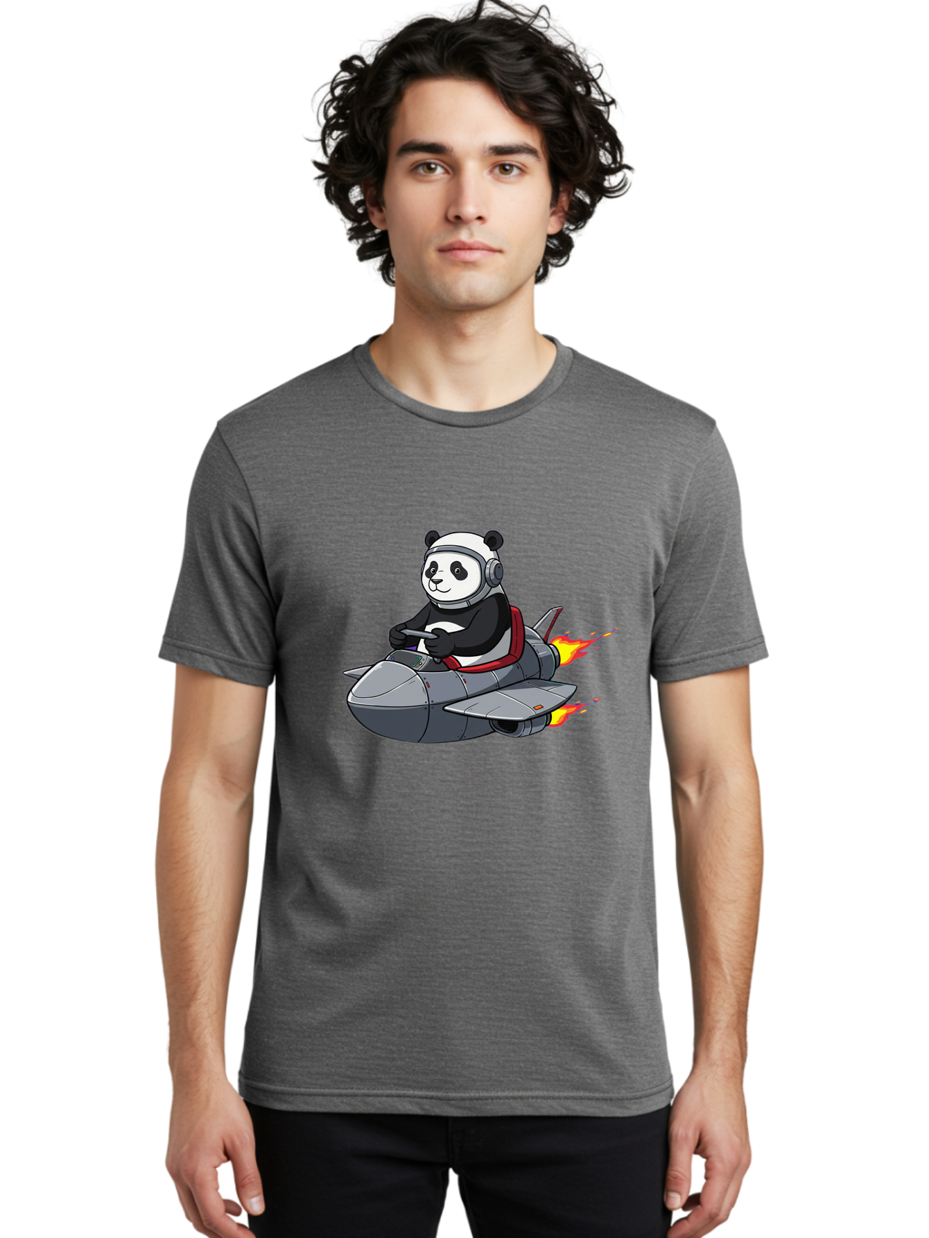 Panda-Pilot-3 Men'S Graphic Tee, 100% Cotton, Comfortable Casual Summer Wear, Machine Washable, Vintage Camera, Old Camera, Antique Camera, Black Camera, Classic Photography, Photography Equipment, Nostalgic Device, Film Camera, Camera Art Baf314