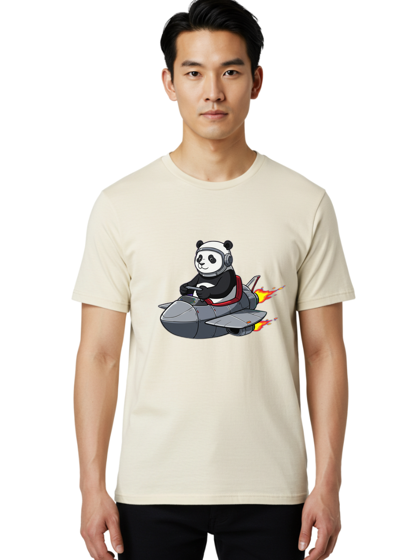 Panda-Pilot-3 Men'S Graphic Tee, 100% Cotton, Comfortable Casual Summer Wear, Machine Washable, Vintage Camera, Old Camera, Antique Camera, Black Camera, Classic Photography, Photography Equipment, Nostalgic Device, Film Camera, Camera Art Baf314