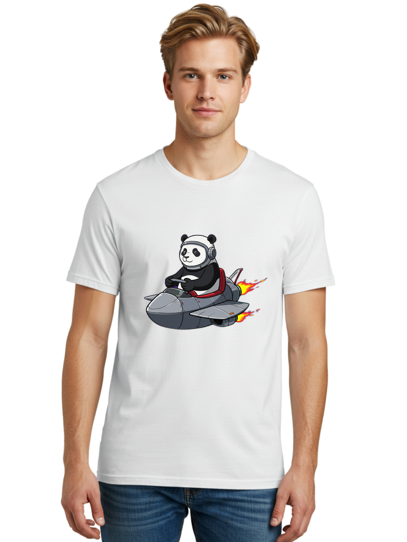 Panda-Pilot-3 Men'S Graphic Tee, 100% Cotton, Comfortable Casual Summer Wear, Machine Washable, Vintage Camera, Old Camera, Antique Camera, Black Camera, Classic Photography, Photography Equipment, Nostalgic Device, Film Camera, Camera Art Baf314