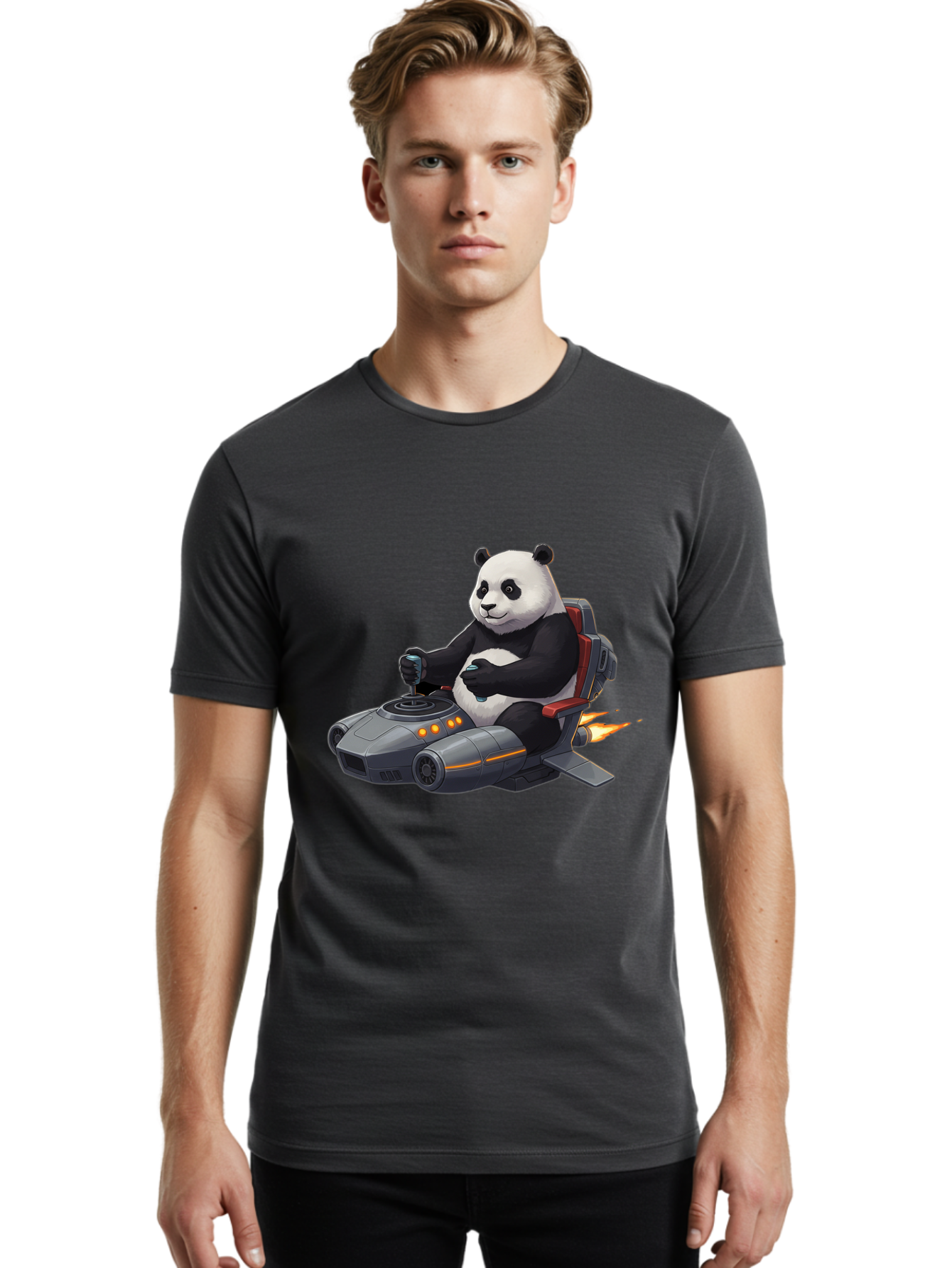 Panda-Pilot Men'S Graphic Tee, 100% Cotton, Comfortable Casual Summer Wear, Machine Washable, Vintage Camera, Old Camera, Antique Camera, Black Camera, Classic Photography, Photography Equipment, Nostalgic Device, Film Camera, Camera Art Baf315