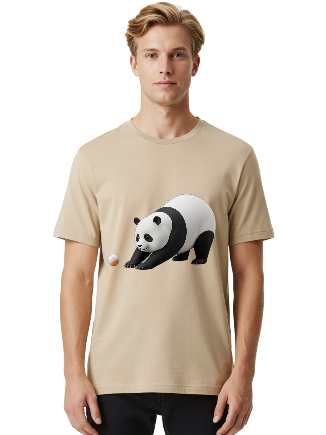Panda-Playing-With-Ball Men'S Graphic Tee, 100% Cotton, Comfortable Casual Summer Wear, Machine Washable, Vintage Camera, Old Camera, Antique Camera, Black Camera, Classic Photography, Photography Equipment, Nostalgic Device, Film Camera, Baf316