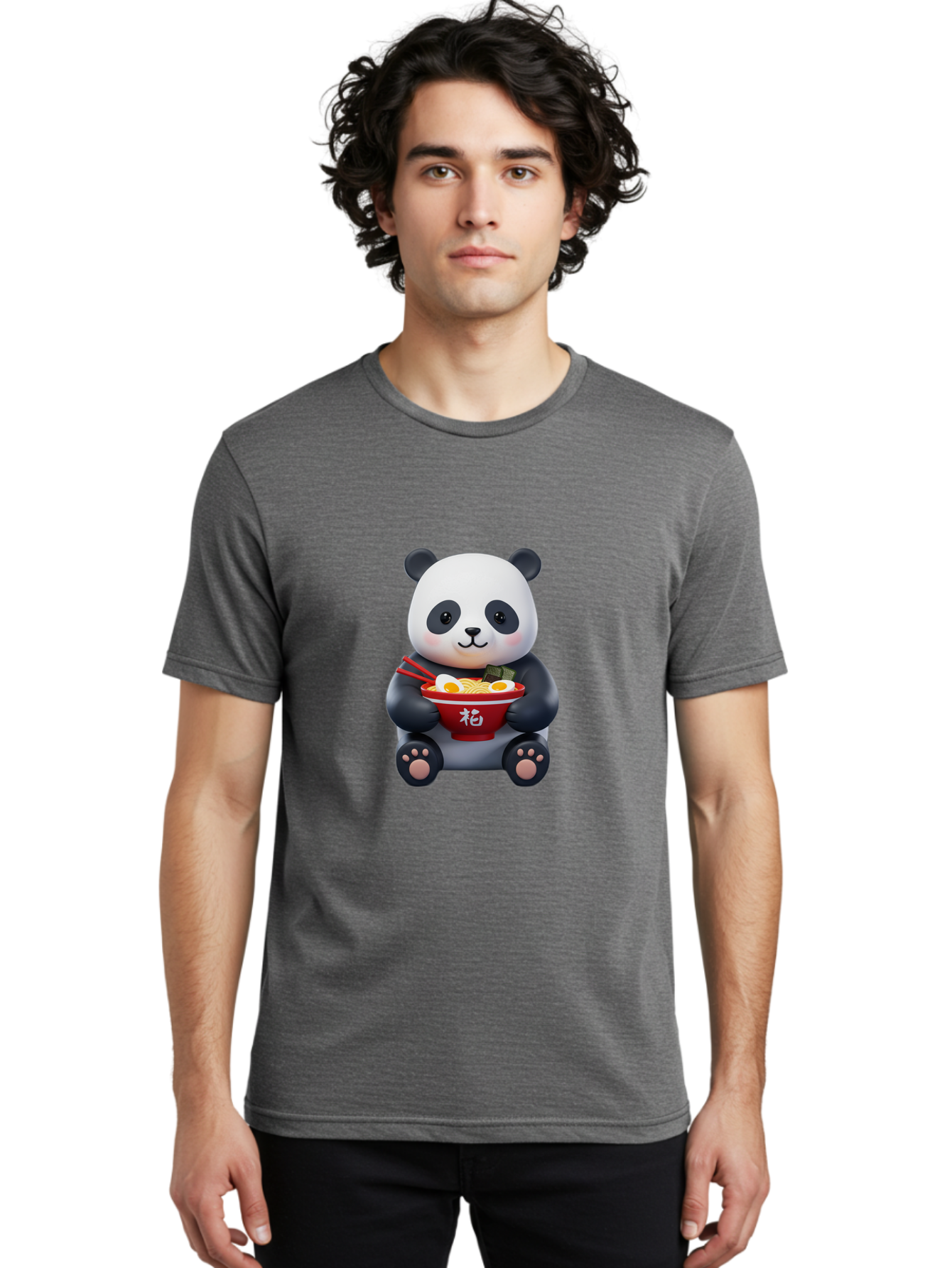 Panda-Ramen-1 Men'S Graphic Tee, 100% Cotton, Comfortable Casual Summer Wear, Machine Washable, Vintage Camera, Old Camera, Antique Camera, Black Camera, Classic Photography, Photography Equipment, Nostalgic Device, Film Camera, Camera Art Baf317
