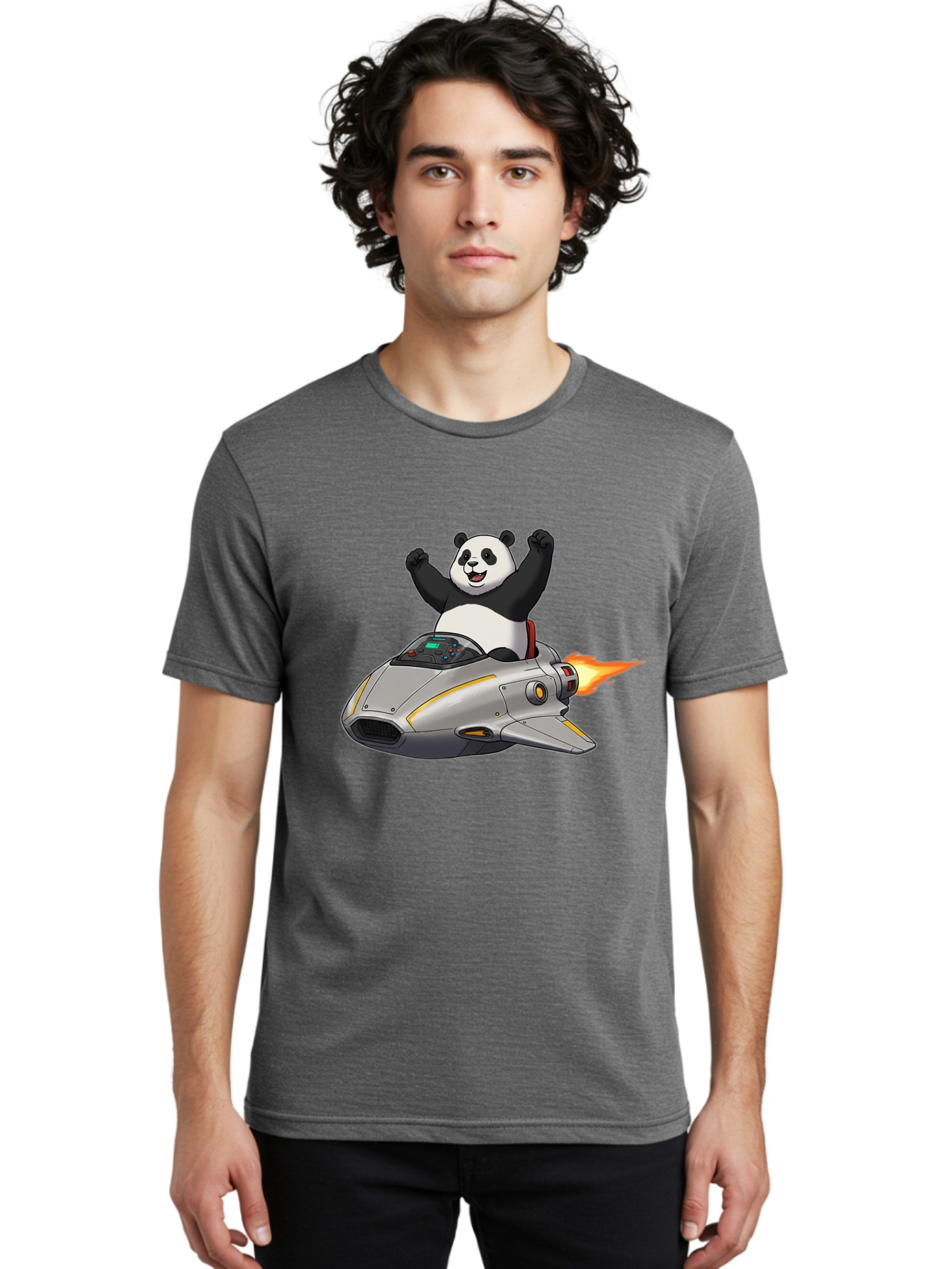 Panda-Riding-Spaceship Men'S Graphic Tee, 100% Cotton, Comfortable Casual Summer Wear, Machine Washable, Vintage Camera, Old Camera, Antique Camera, Black Camera, Classic Photography, Photography Equipment, Nostalgic Device, Film Camera, Baf320