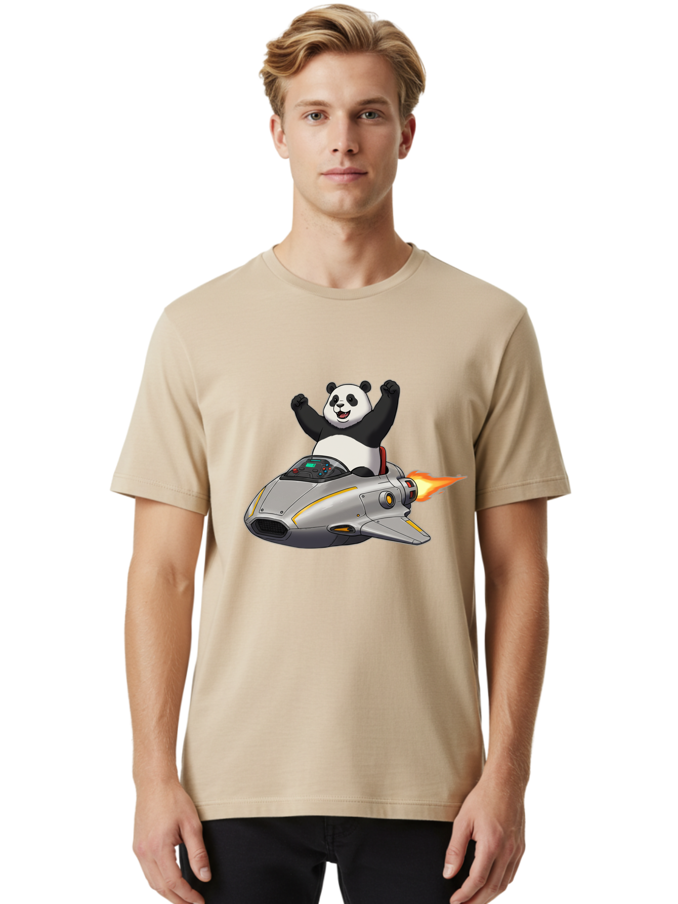 Panda-Riding-Spaceship Men'S Graphic Tee, 100% Cotton, Comfortable Casual Summer Wear, Machine Washable, Vintage Camera, Old Camera, Antique Camera, Black Camera, Classic Photography, Photography Equipment, Nostalgic Device, Film Camera, Baf320