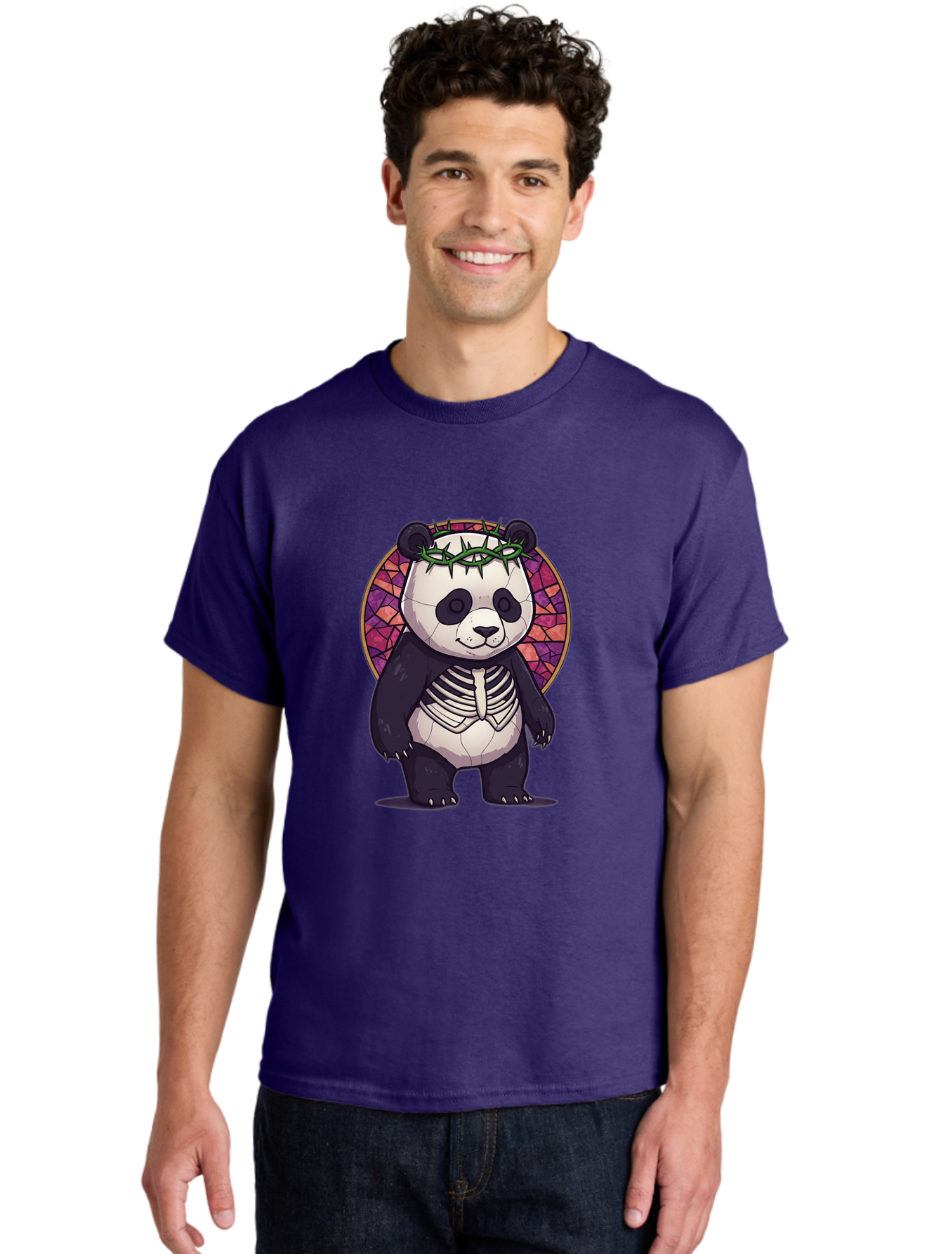 Panda-Skeleton-Jesus Men'S Graphic Tee, 100% Cotton, Comfortable Casual Summer Wear, Machine Washable, Vintage Camera, Old Camera, Antique Camera, Black Camera, Classic Photography, Photography Equipment, Nostalgic Device, Film Camera, Baf322