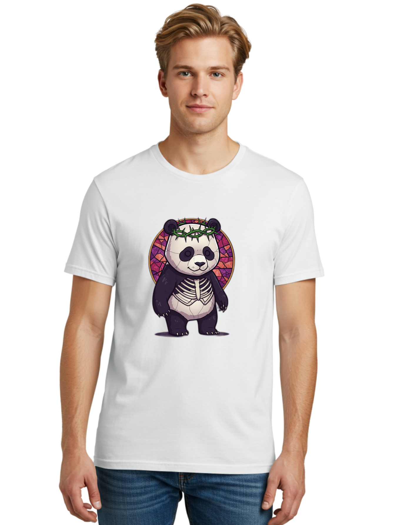 Panda-Skeleton-Jesus Men'S Graphic Tee, 100% Cotton, Comfortable Casual Summer Wear, Machine Washable, Vintage Camera, Old Camera, Antique Camera, Black Camera, Classic Photography, Photography Equipment, Nostalgic Device, Film Camera, Baf322
