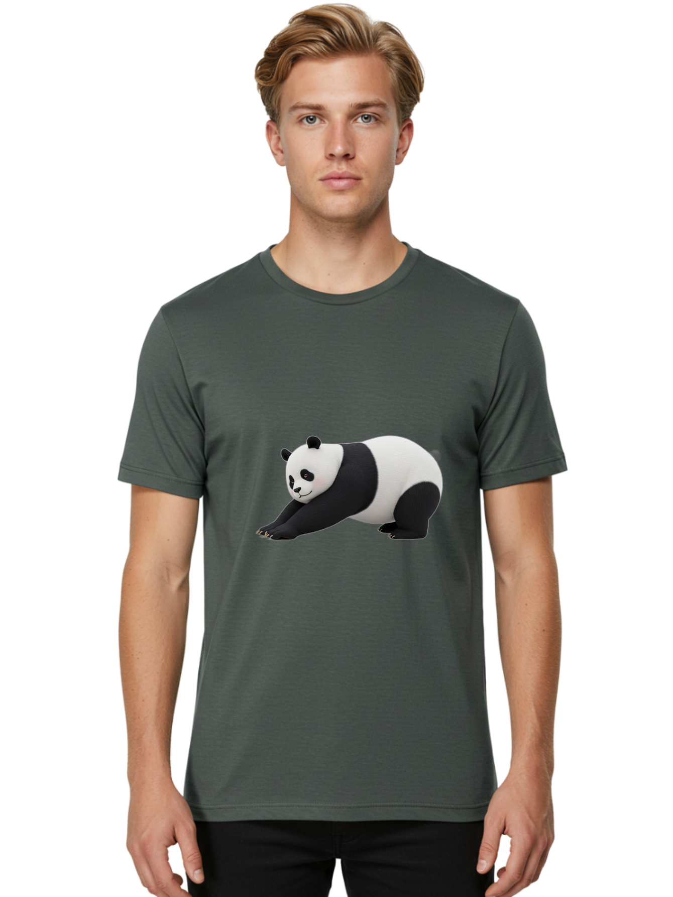 Panda-Stretching Men'S Graphic Tee, 100% Cotton, Comfortable Casual Summer Wear, Machine Washable, Vintage Camera, Old Camera, Antique Camera, Black Camera, Classic Photography, Photography Equipment, Nostalgic Device, Film Camera, Camera Art Baf323