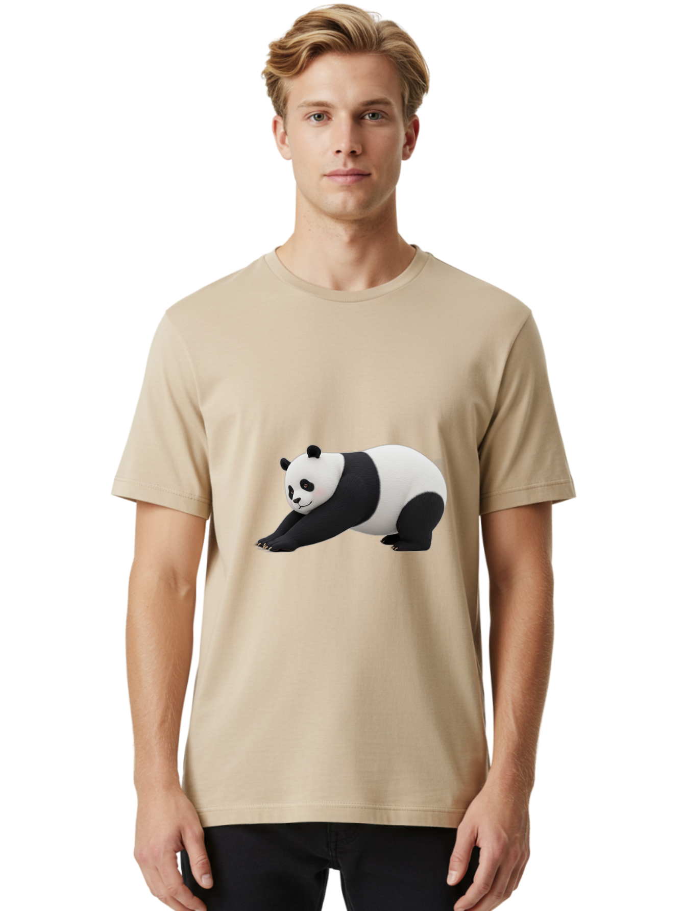 Panda-Stretching Men'S Graphic Tee, 100% Cotton, Comfortable Casual Summer Wear, Machine Washable, Vintage Camera, Old Camera, Antique Camera, Black Camera, Classic Photography, Photography Equipment, Nostalgic Device, Film Camera, Camera Art Baf323