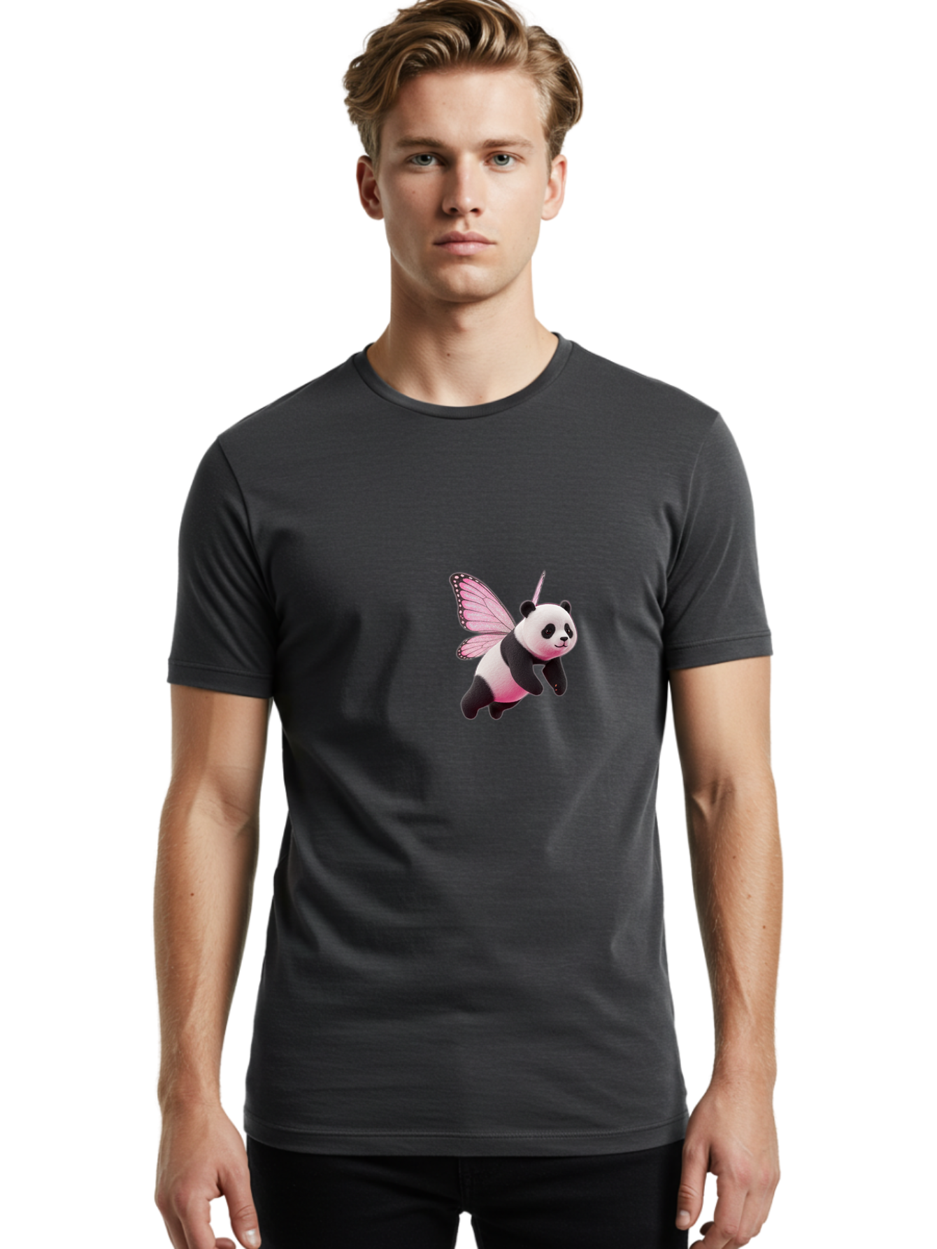 Panda-Unicorn Men'S Graphic Tee, 100% Cotton, Comfortable Casual Summer Wear, Machine Washable, Vintage Camera, Old Camera, Antique Camera, Black Camera, Classic Photography, Photography Equipment, Nostalgic Device, Film Camera, Camera Art Baf324