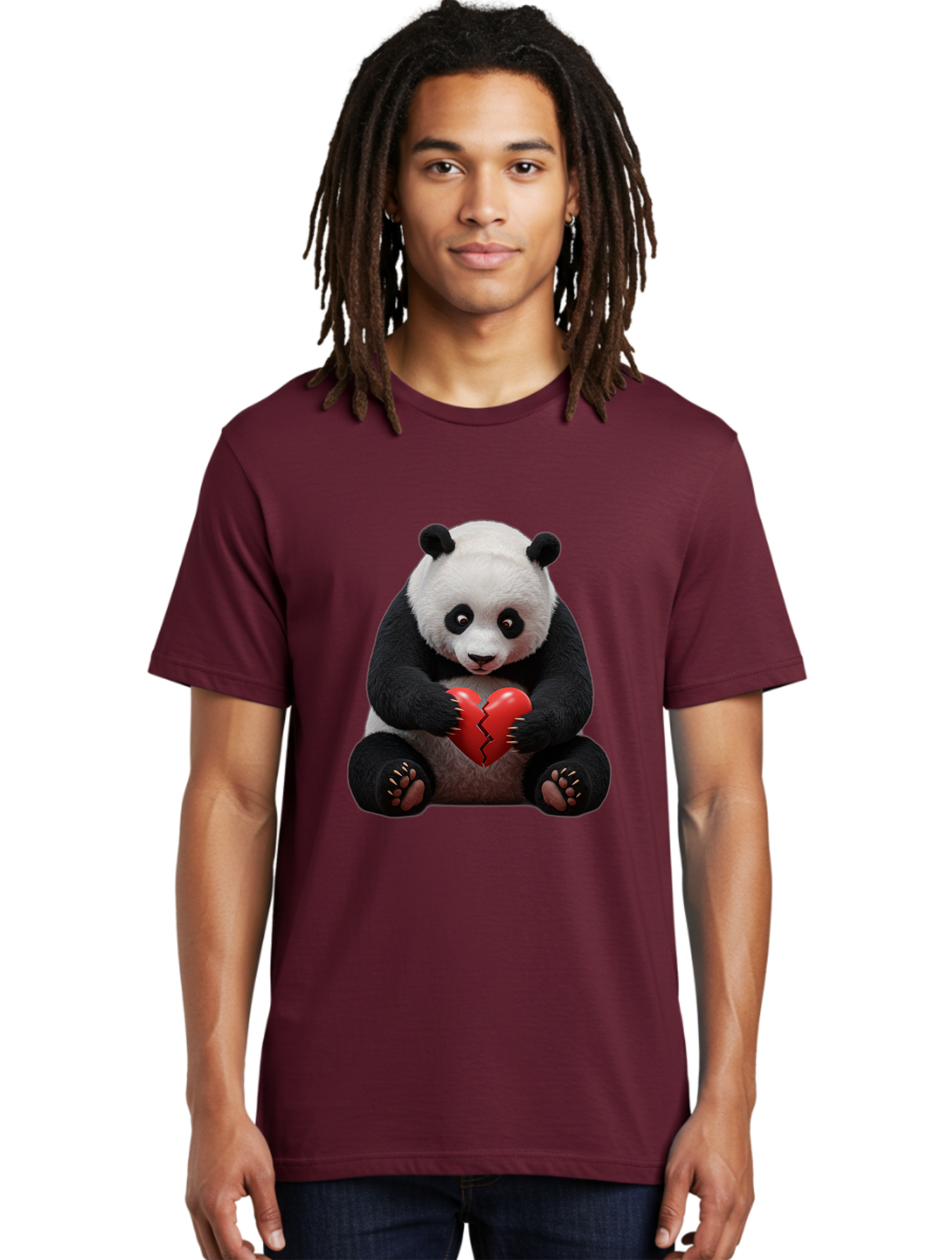 Panda-With-Broken-Heart-1 Men'S Graphic Tee, 100% Cotton, Comfortable Casual Summer Wear, Machine Washable, Vintage Camera, Old Camera, Antique Camera, Black Camera, Classic Photography, Photography Equipment, Nostalgic Device, Film Camera, Baf326