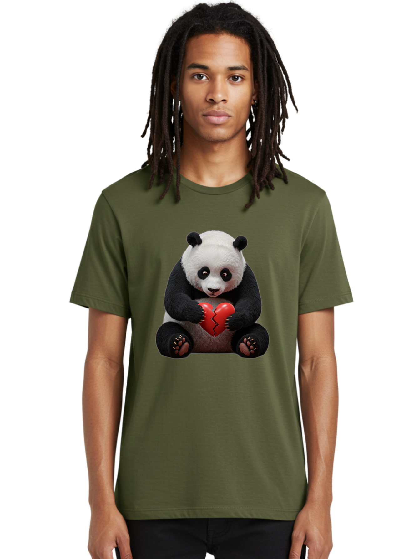 Panda-With-Broken-Heart-1 Men'S Graphic Tee, 100% Cotton, Comfortable Casual Summer Wear, Machine Washable, Vintage Camera, Old Camera, Antique Camera, Black Camera, Classic Photography, Photography Equipment, Nostalgic Device, Film Camera, Baf326