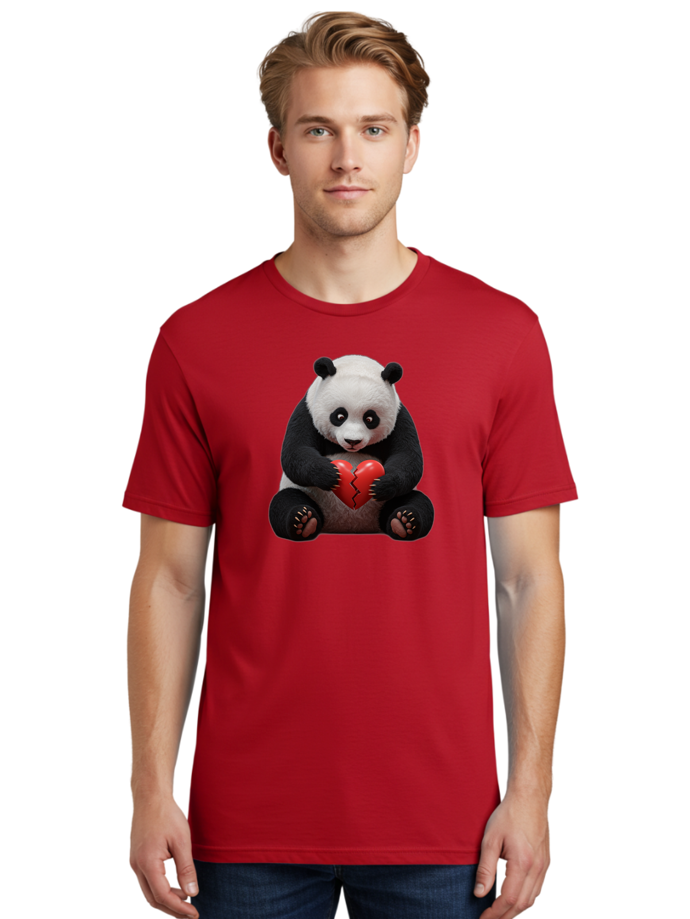 Panda-With-Broken-Heart-1 Men'S Graphic Tee, 100% Cotton, Comfortable Casual Summer Wear, Machine Washable, Vintage Camera, Old Camera, Antique Camera, Black Camera, Classic Photography, Photography Equipment, Nostalgic Device, Film Camera, Baf326