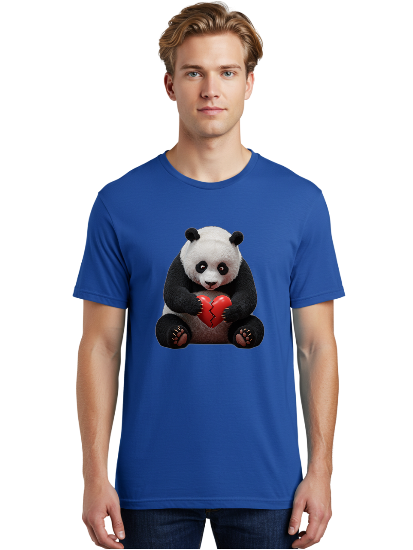 Panda-With-Broken-Heart-1 Men'S Graphic Tee, 100% Cotton, Comfortable Casual Summer Wear, Machine Washable, Vintage Camera, Old Camera, Antique Camera, Black Camera, Classic Photography, Photography Equipment, Nostalgic Device, Film Camera, Baf326