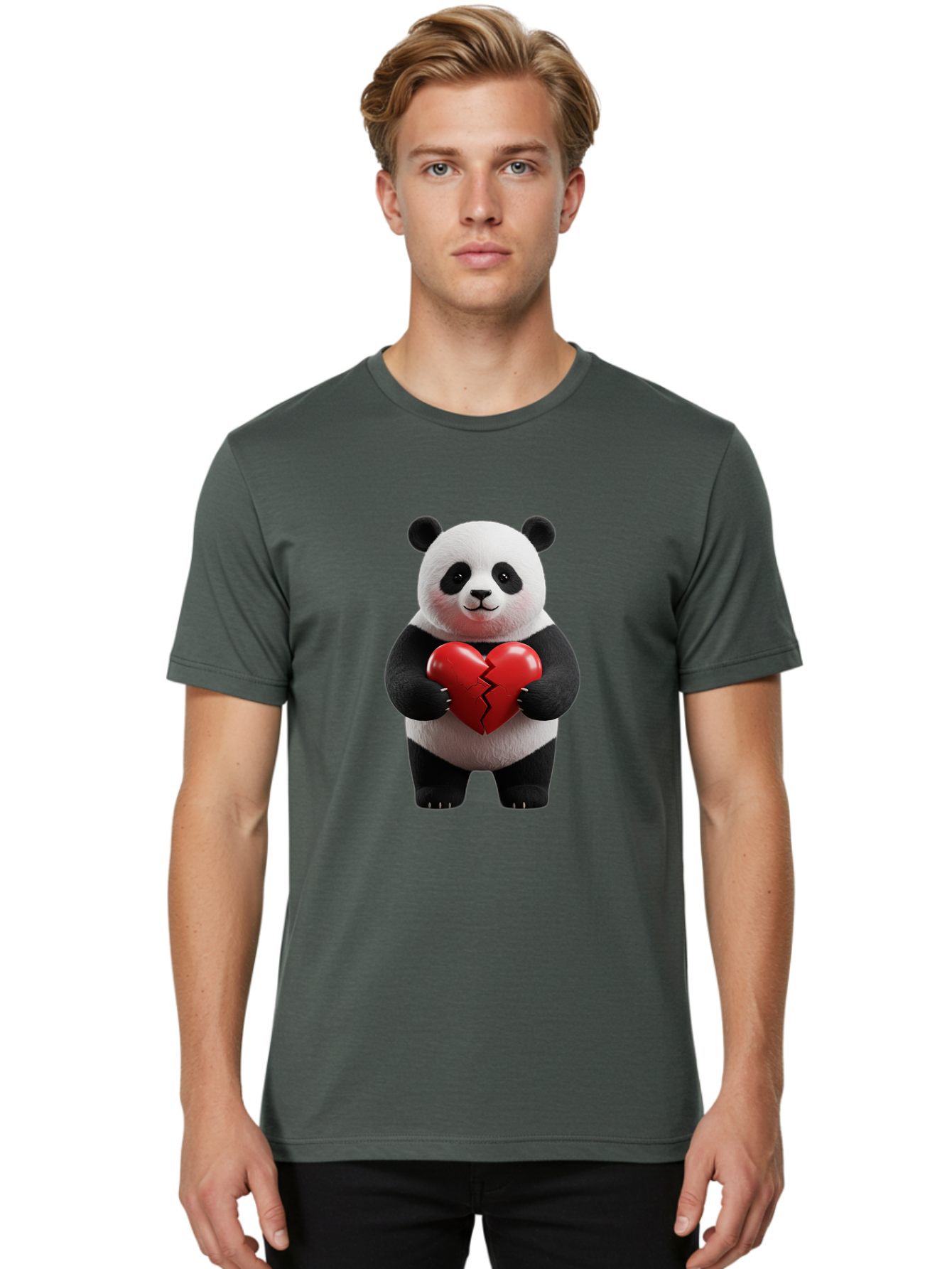 Panda-With-Broken-Heart-2 Men'S Graphic Tee, 100% Cotton, Comfortable Casual Summer Wear, Machine Washable, Vintage Camera, Old Camera, Antique Camera, Black Camera, Classic Photography, Photography Equipment, Nostalgic Device, Film Camera, Baf327