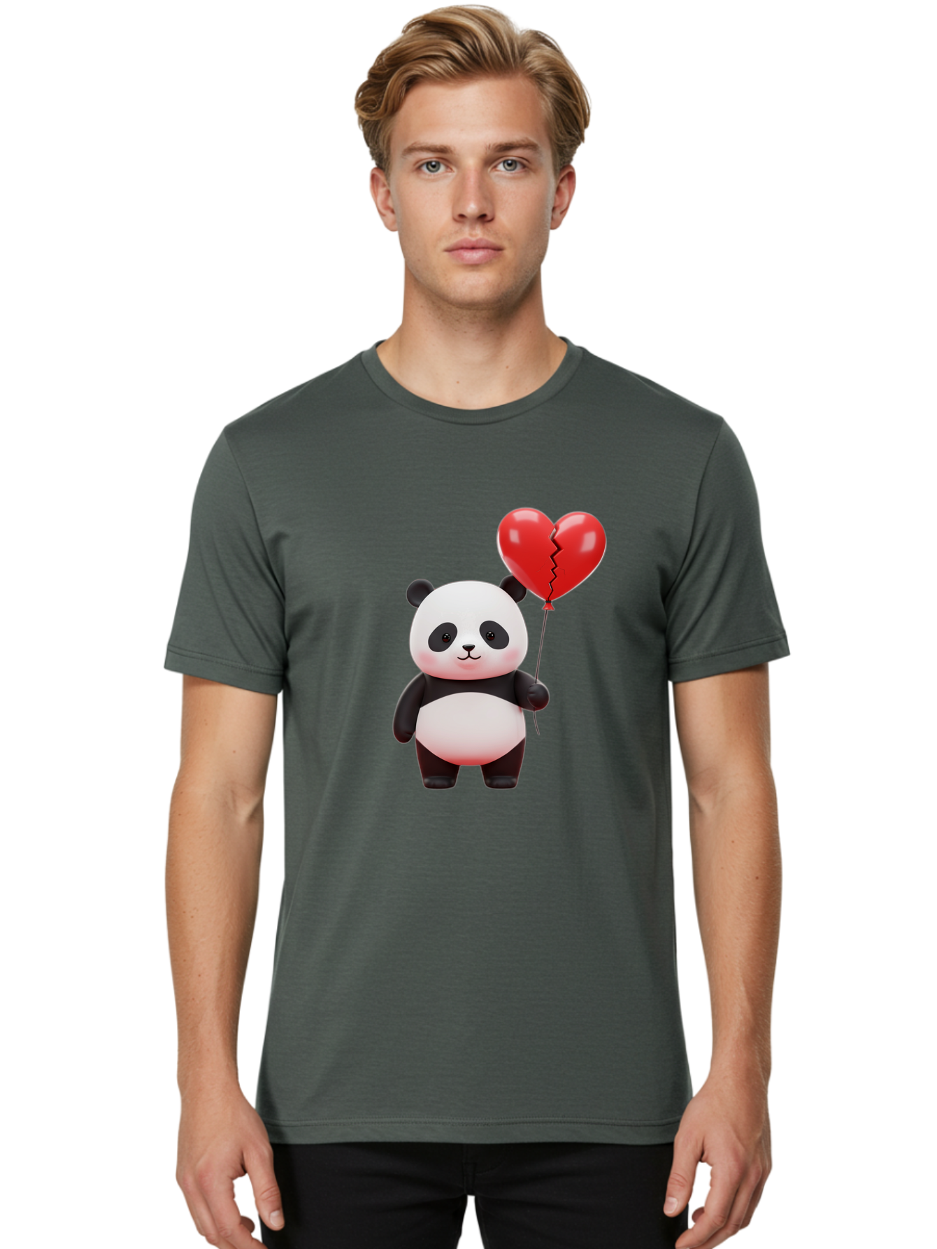 Panda-With-Broken-Heart-Balloon Men'S Graphic Tee, 100% Cotton, Comfortable Casual Summer Wear, Machine Washable, Vintage Camera, Old Camera, Antique Camera, Black Camera, Classic Photography, Photography Equipment, Nostalgic Device, Baf328