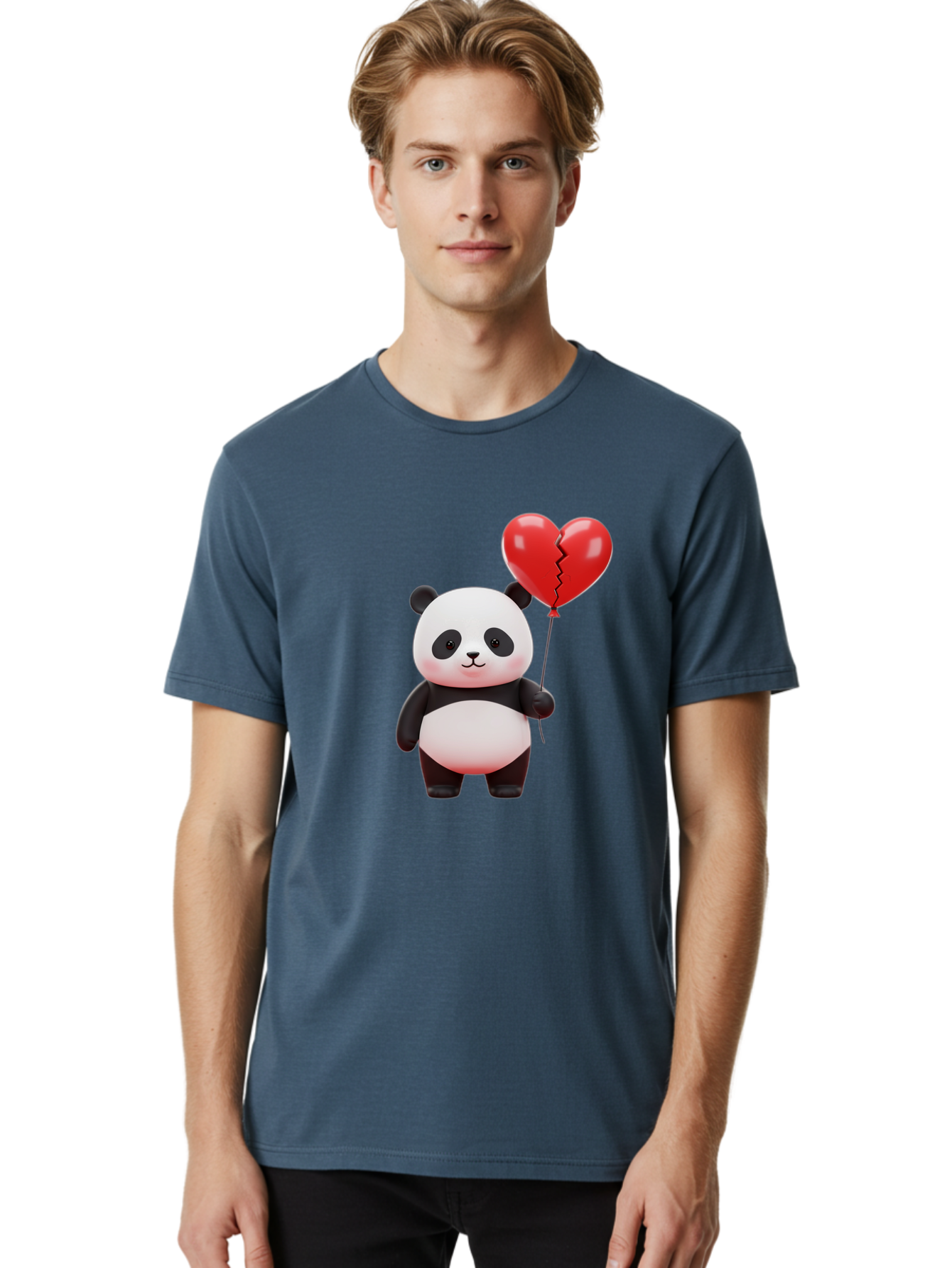 Panda-With-Broken-Heart-Balloon Men'S Graphic Tee, 100% Cotton, Comfortable Casual Summer Wear, Machine Washable, Vintage Camera, Old Camera, Antique Camera, Black Camera, Classic Photography, Photography Equipment, Nostalgic Device, Baf328
