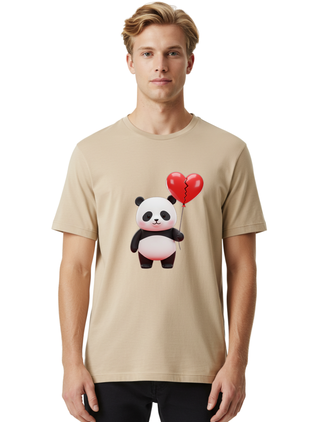 Panda-With-Broken-Heart-Balloon Men'S Graphic Tee, 100% Cotton, Comfortable Casual Summer Wear, Machine Washable, Vintage Camera, Old Camera, Antique Camera, Black Camera, Classic Photography, Photography Equipment, Nostalgic Device, Baf328