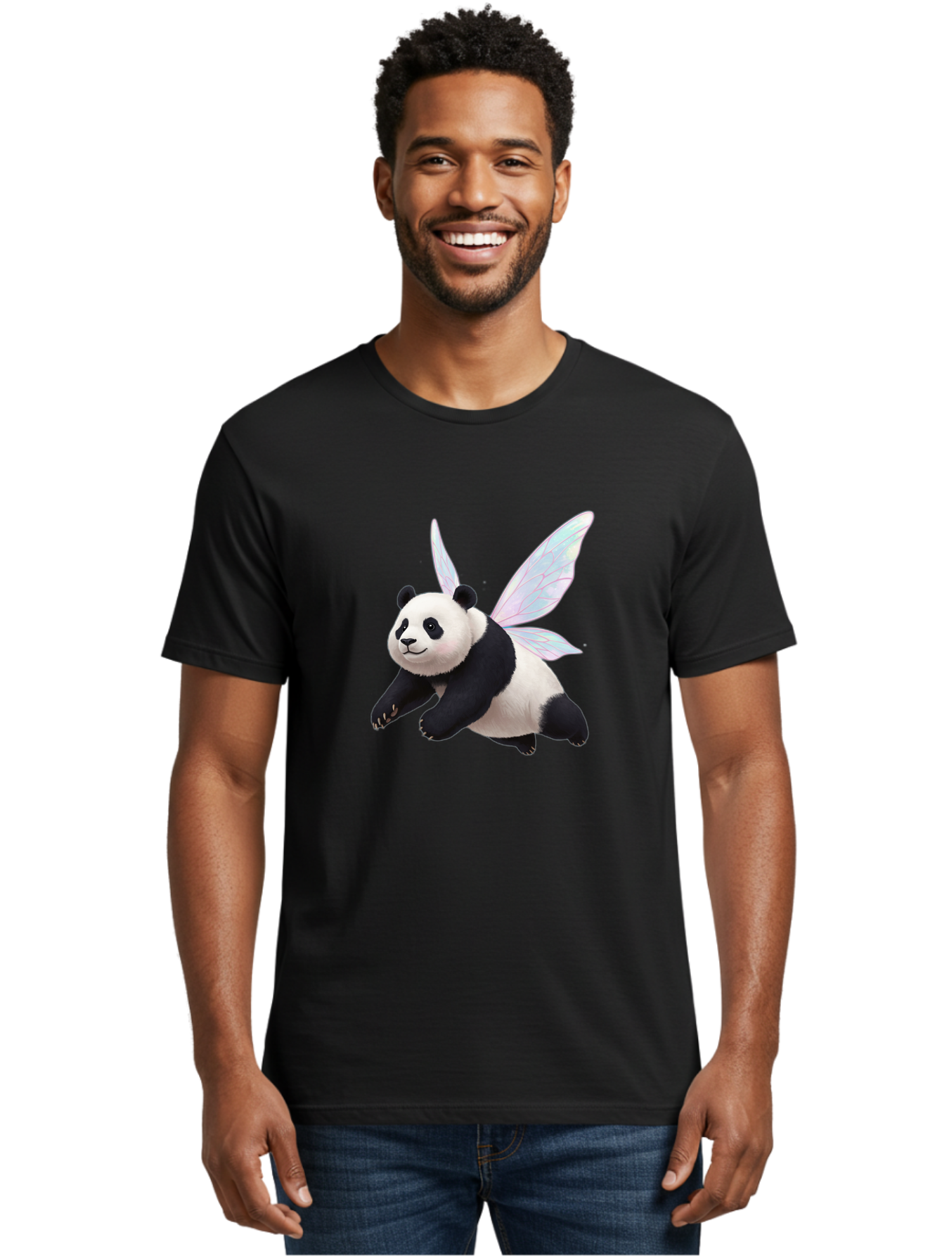 Panda-With-Butterfly-Wings Men'S Graphic Tee, 100% Cotton, Comfortable Casual Summer Wear, Machine Washable, Vintage Camera, Old Camera, Antique Camera, Black Camera, Classic Photography, Photography Equipment, Nostalgic Device, Film Camera, Baf330
