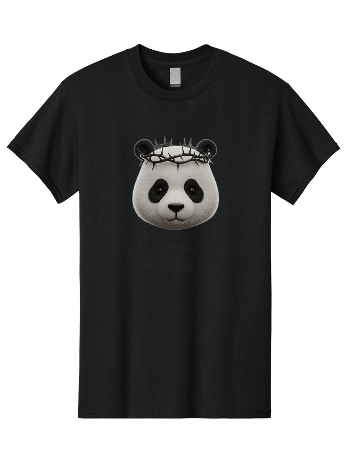 Panda-With-Crown-Of-Thorns-1 Men'S Graphic Tee, 100% Cotton, Comfortable Casual Summer Wear, Machine Washable, Vintage Camera, Old Camera, Antique Camera, Black Camera, Classic Photography, Photography Equipment, Nostalgic Device, Film Camera, Baf331