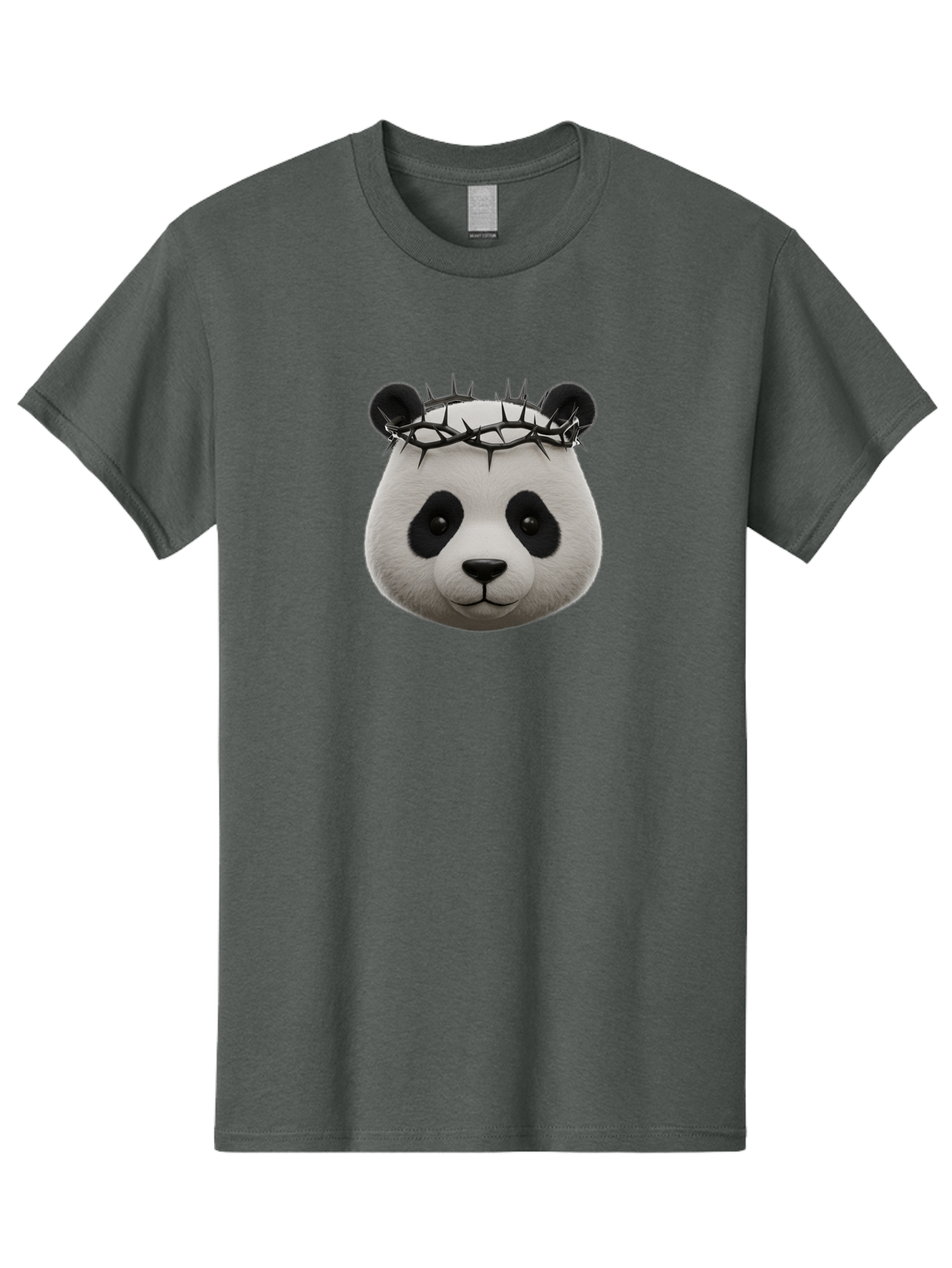 Panda-With-Crown-Of-Thorns-1 Men'S Graphic Tee, 100% Cotton, Comfortable Casual Summer Wear, Machine Washable, Vintage Camera, Old Camera, Antique Camera, Black Camera, Classic Photography, Photography Equipment, Nostalgic Device, Film Camera, Baf331