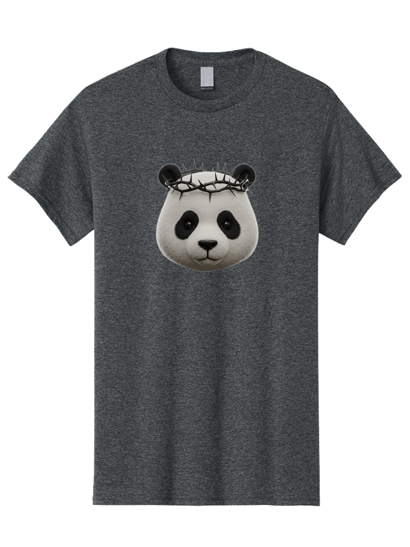 Panda-With-Crown-Of-Thorns-1 Men'S Graphic Tee, 100% Cotton, Comfortable Casual Summer Wear, Machine Washable, Vintage Camera, Old Camera, Antique Camera, Black Camera, Classic Photography, Photography Equipment, Nostalgic Device, Film Camera, Baf331