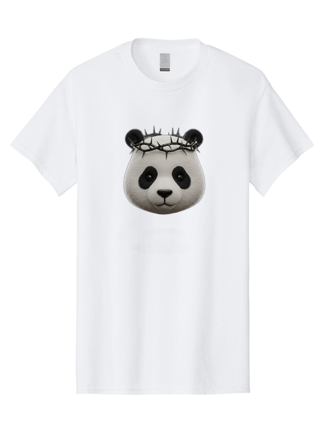 Panda-With-Crown-Of-Thorns-1 Men'S Graphic Tee, 100% Cotton, Comfortable Casual Summer Wear, Machine Washable, Vintage Camera, Old Camera, Antique Camera, Black Camera, Classic Photography, Photography Equipment, Nostalgic Device, Film Camera, Baf331