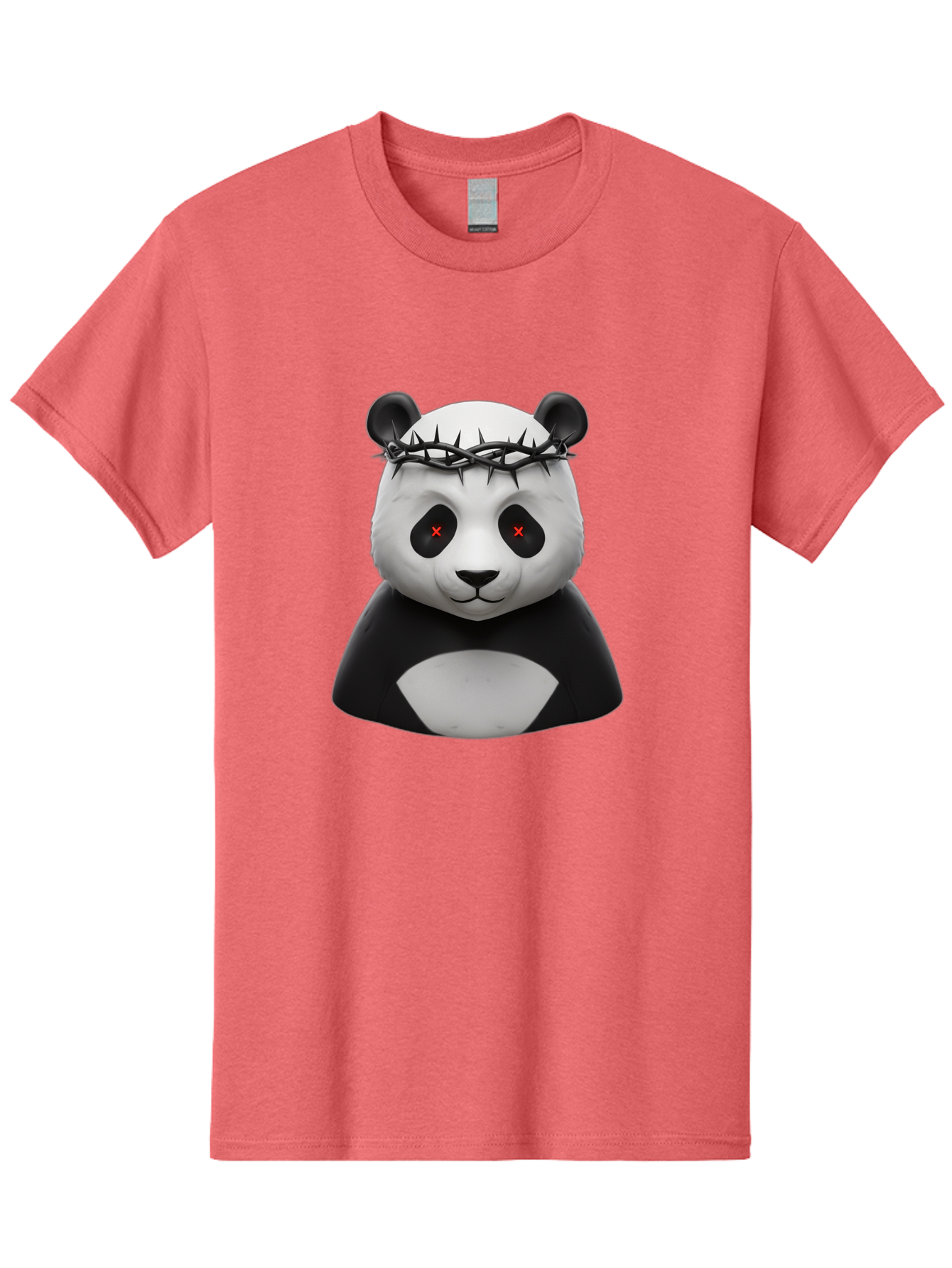 Panda-With-Crown-Of-Thorns-2 Men'S Graphic Tee, 100% Cotton, Comfortable Casual Summer Wear, Machine Washable, Vintage Camera, Old Camera, Antique Camera, Black Camera, Classic Photography, Photography Equipment, Nostalgic Device, Film Camera, Baf332