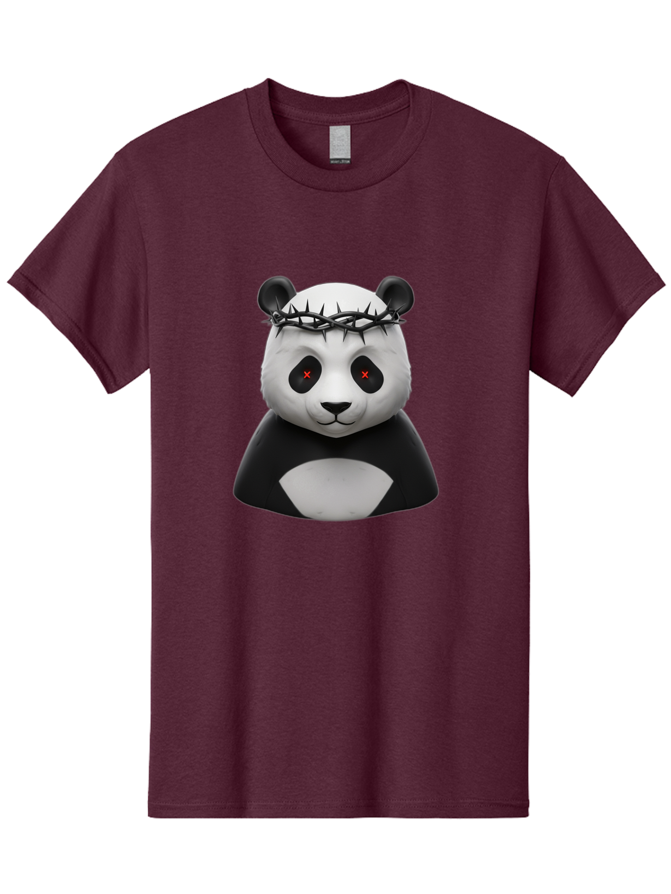 Panda-With-Crown-Of-Thorns-2 Men'S Graphic Tee, 100% Cotton, Comfortable Casual Summer Wear, Machine Washable, Vintage Camera, Old Camera, Antique Camera, Black Camera, Classic Photography, Photography Equipment, Nostalgic Device, Film Camera, Baf332