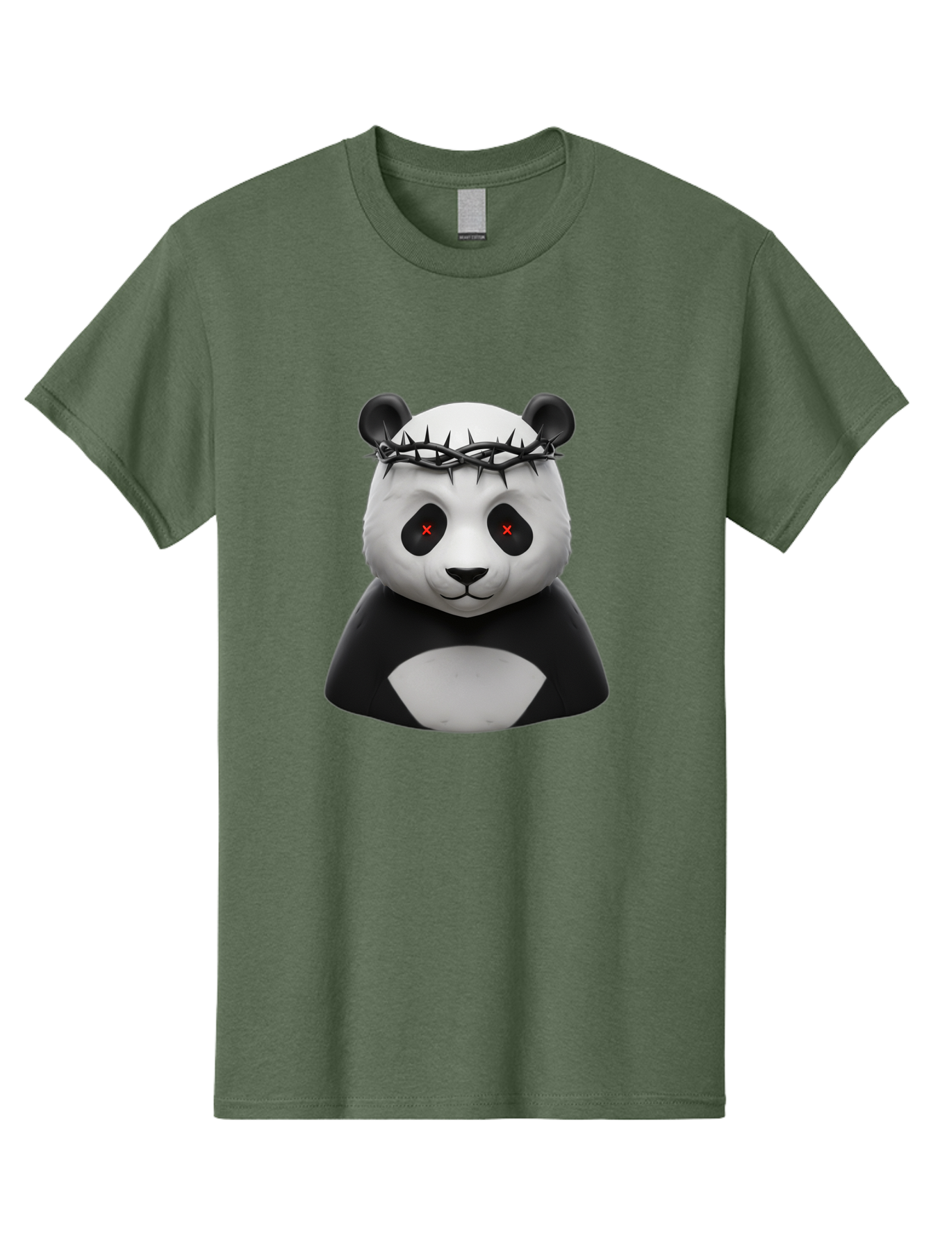 Panda-With-Crown-Of-Thorns-2 Men'S Graphic Tee, 100% Cotton, Comfortable Casual Summer Wear, Machine Washable, Vintage Camera, Old Camera, Antique Camera, Black Camera, Classic Photography, Photography Equipment, Nostalgic Device, Film Camera, Baf332
