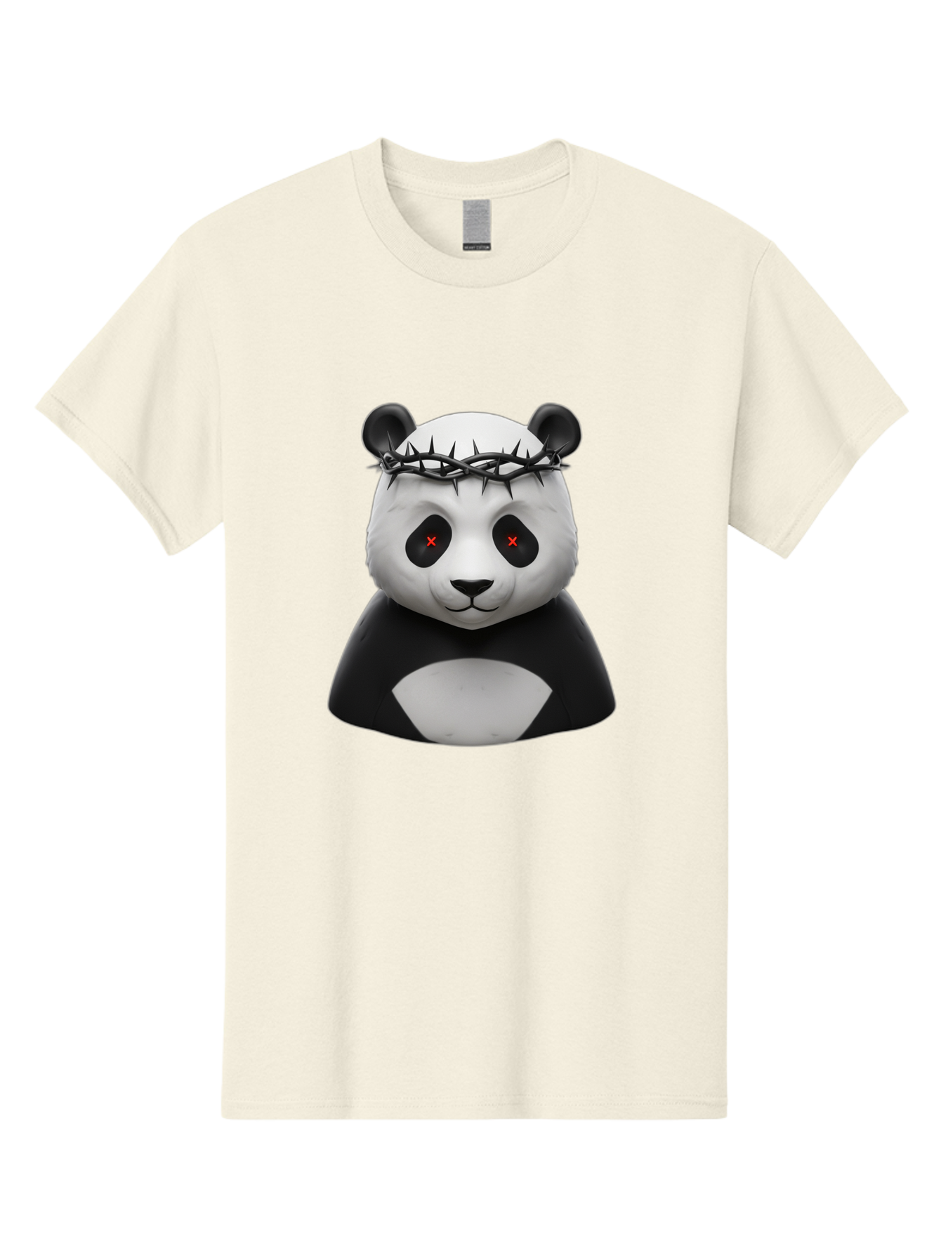 Panda-With-Crown-Of-Thorns-2 Men'S Graphic Tee, 100% Cotton, Comfortable Casual Summer Wear, Machine Washable, Vintage Camera, Old Camera, Antique Camera, Black Camera, Classic Photography, Photography Equipment, Nostalgic Device, Film Camera, Baf332