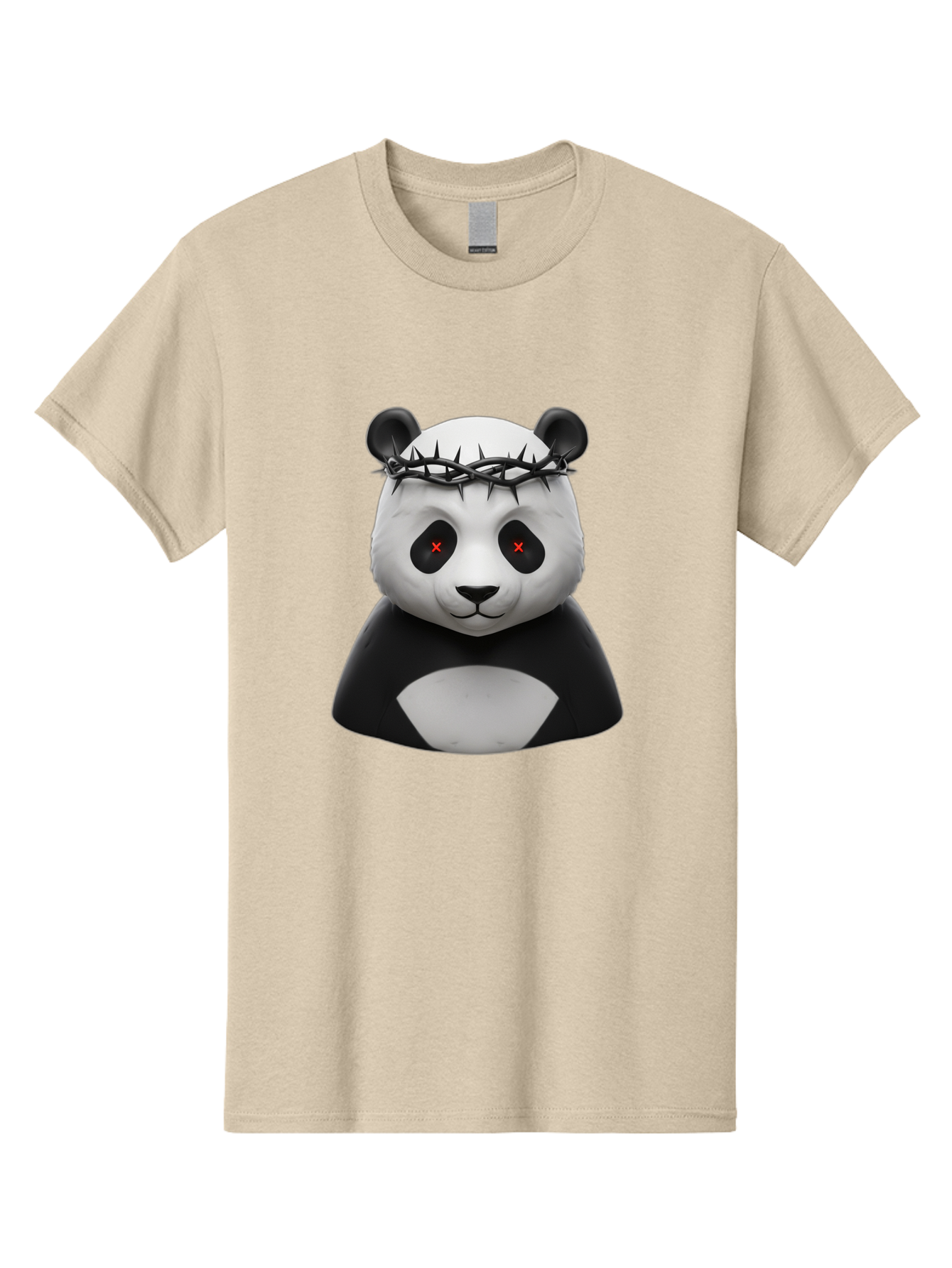 Panda-With-Crown-Of-Thorns-2 Men'S Graphic Tee, 100% Cotton, Comfortable Casual Summer Wear, Machine Washable, Vintage Camera, Old Camera, Antique Camera, Black Camera, Classic Photography, Photography Equipment, Nostalgic Device, Film Camera, Baf332