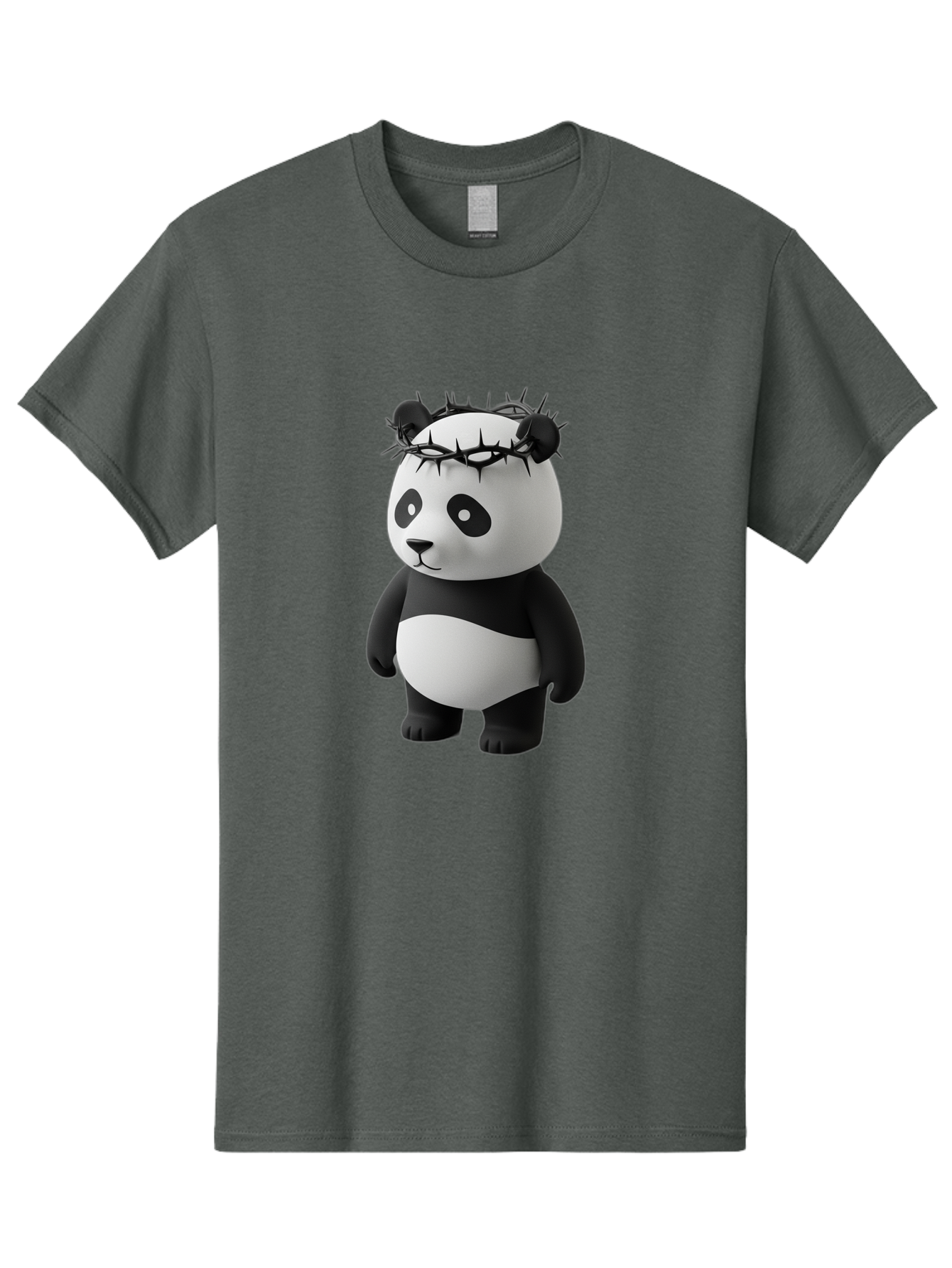 Panda-With-Crown-Of-Thorns-3 Men'S Graphic Tee, 100% Cotton, Comfortable Casual Summer Wear, Machine Washable, Vintage Camera, Old Camera, Antique Camera, Black Camera, Classic Photography, Photography Equipment, Nostalgic Device, Film Camera, Baf333