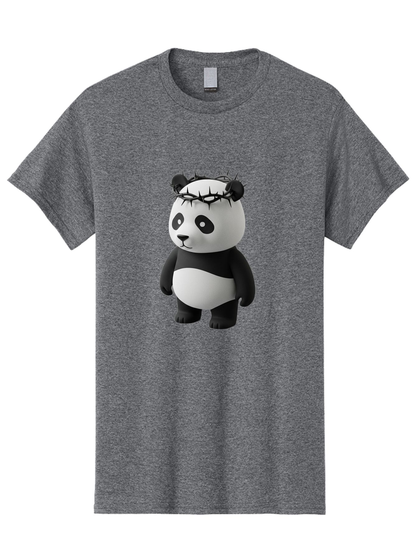Panda-With-Crown-Of-Thorns-3 Men'S Graphic Tee, 100% Cotton, Comfortable Casual Summer Wear, Machine Washable, Vintage Camera, Old Camera, Antique Camera, Black Camera, Classic Photography, Photography Equipment, Nostalgic Device, Film Camera, Baf333
