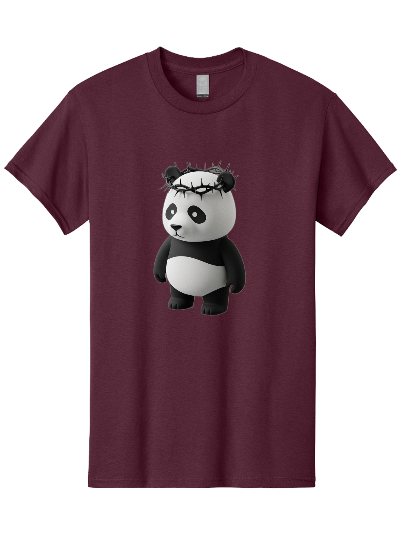 Panda-With-Crown-Of-Thorns-3 Men'S Graphic Tee, 100% Cotton, Comfortable Casual Summer Wear, Machine Washable, Vintage Camera, Old Camera, Antique Camera, Black Camera, Classic Photography, Photography Equipment, Nostalgic Device, Film Camera, Baf333