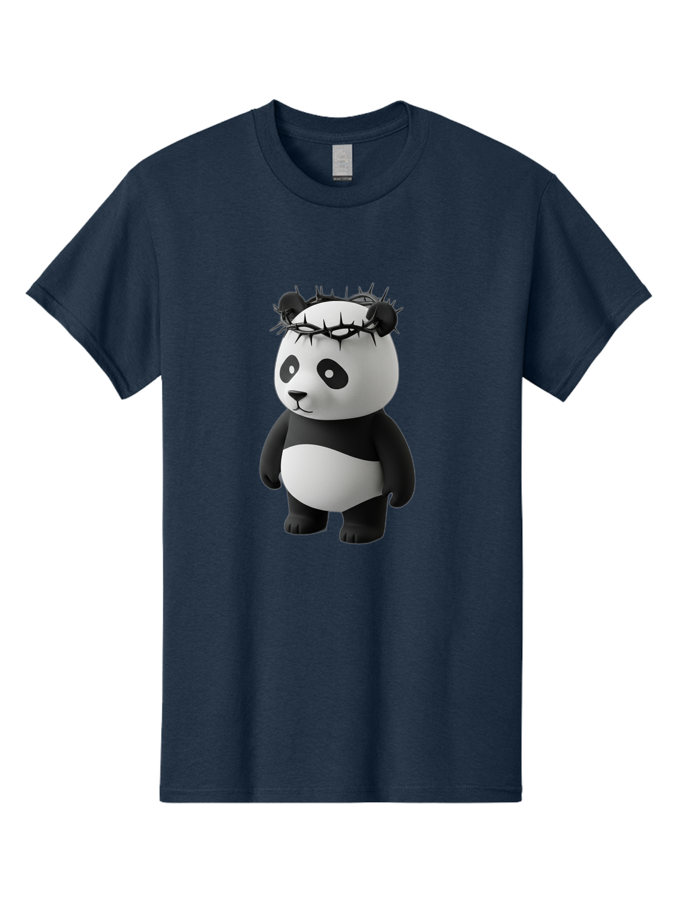 Panda-With-Crown-Of-Thorns-3 Men'S Graphic Tee, 100% Cotton, Comfortable Casual Summer Wear, Machine Washable, Vintage Camera, Old Camera, Antique Camera, Black Camera, Classic Photography, Photography Equipment, Nostalgic Device, Film Camera, Baf333