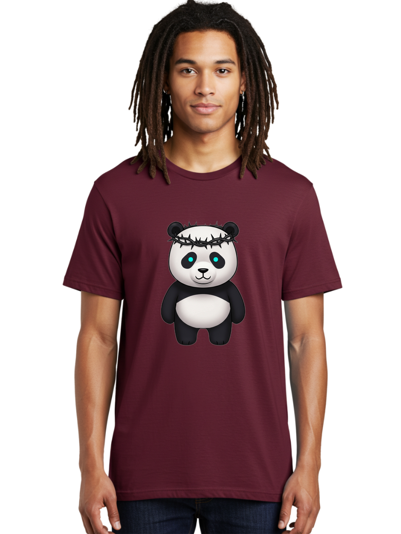 Panda-With-Crown-Of-Thorns Men'S Graphic Tee, 100% Cotton, Comfortable Casual Summer Wear, Machine Washable, Vintage Camera, Old Camera, Antique Camera, Black Camera, Classic Photography, Photography Equipment, Nostalgic Device, Film Camera, Baf334