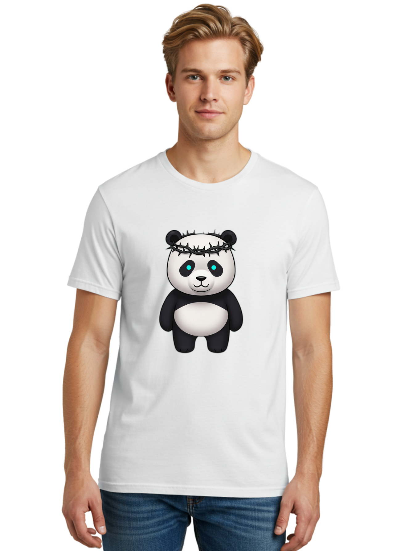Panda-With-Crown-Of-Thorns Men'S Graphic Tee, 100% Cotton, Comfortable Casual Summer Wear, Machine Washable, Vintage Camera, Old Camera, Antique Camera, Black Camera, Classic Photography, Photography Equipment, Nostalgic Device, Film Camera, Baf334